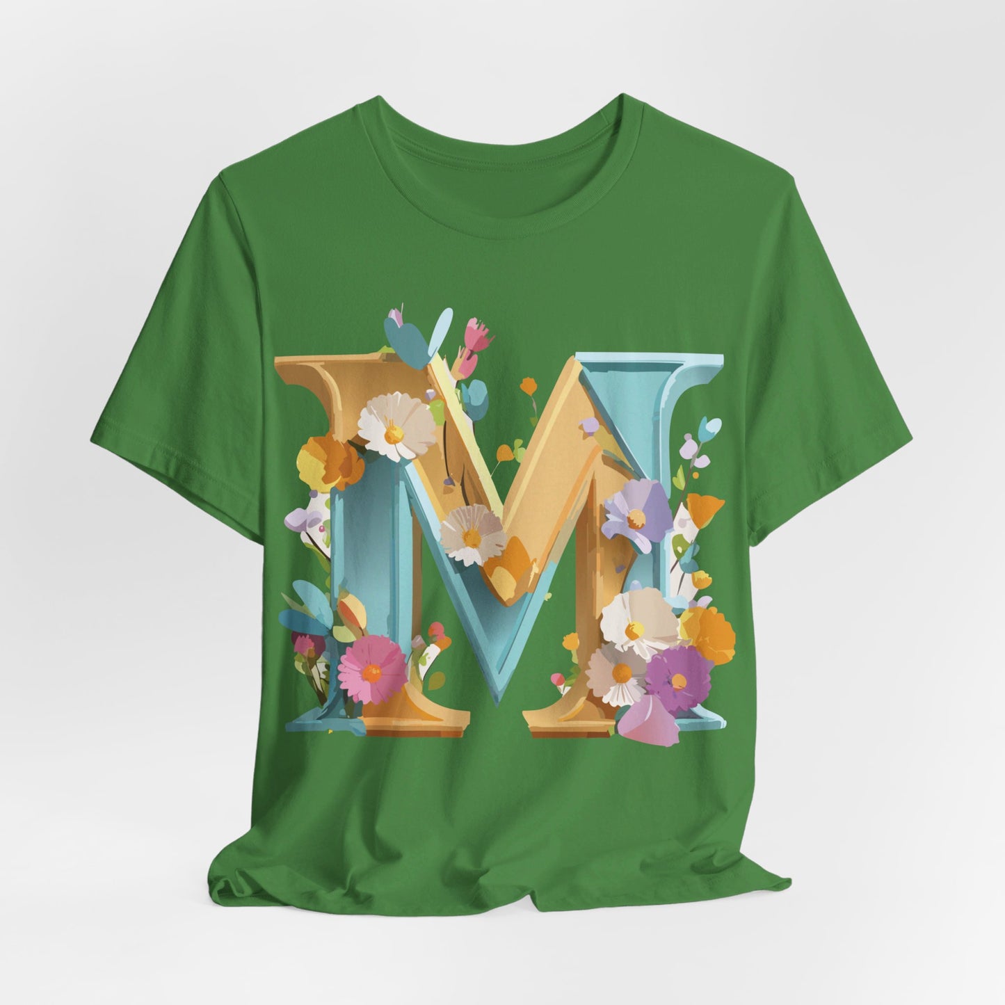 Natural Cotton Tee Shirt - Letters Collection - M Printify