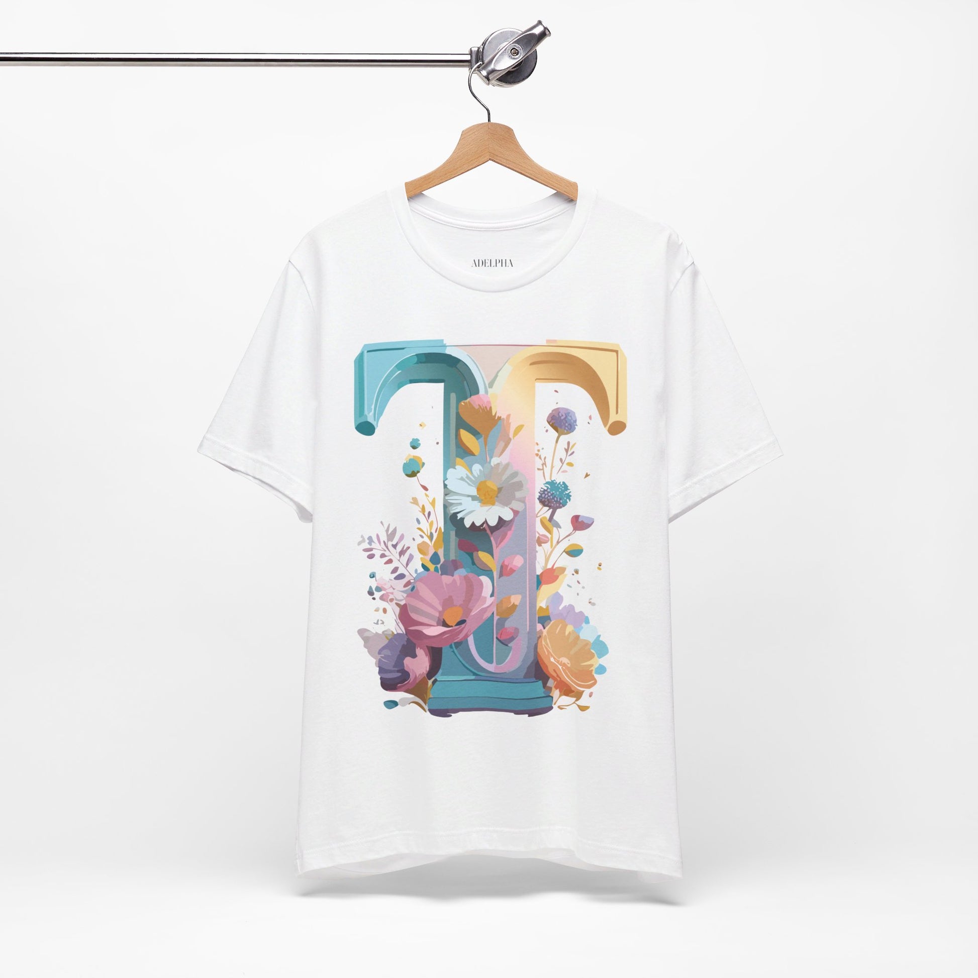 Natural Cotton Tee Shirt - Letters Collection - T Printify