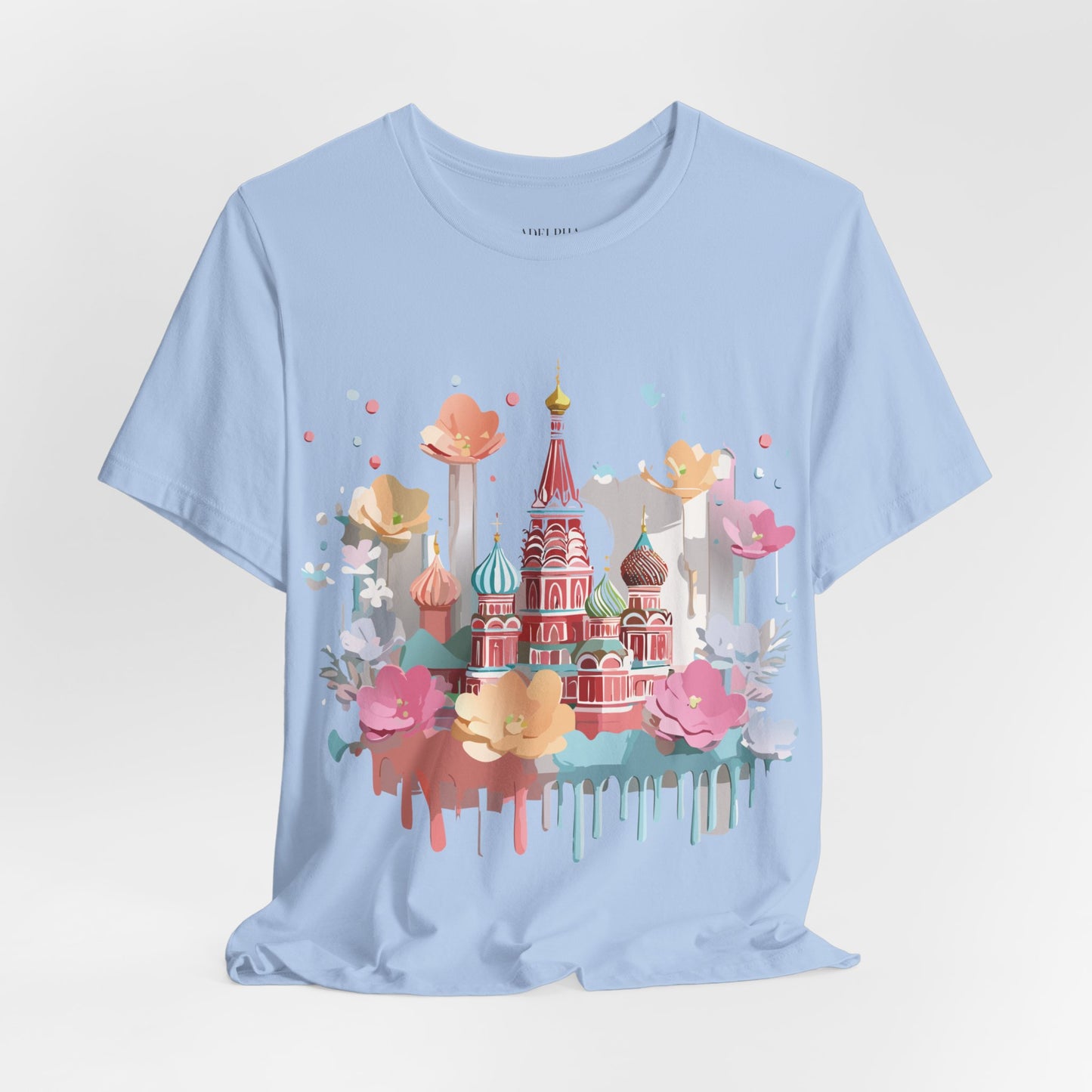 Natural Cotton Tee Shirt - Beautiful Places Collection - Moscow Printify