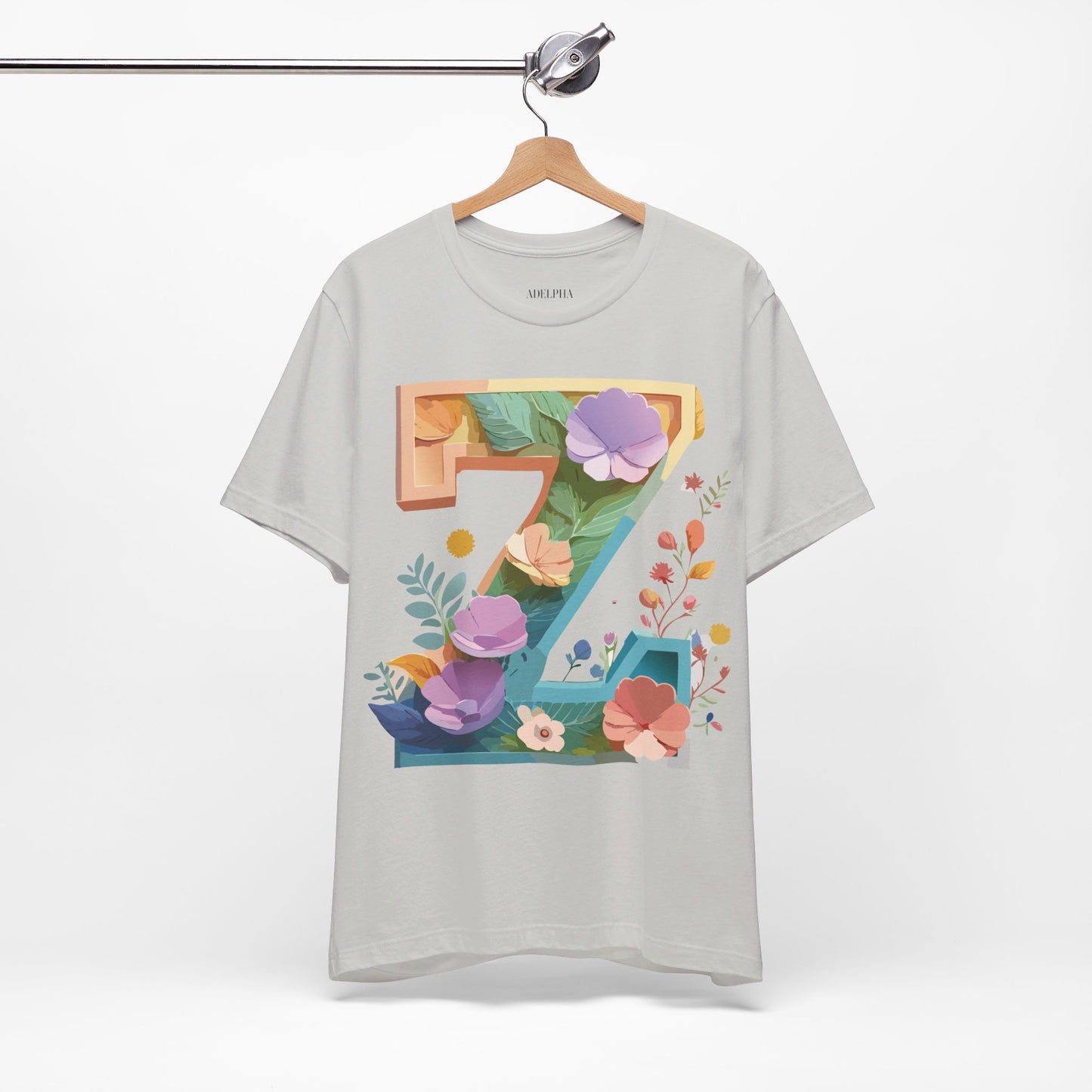 Natural Cotton Tee Shirt - Letters Collection - Z Printify