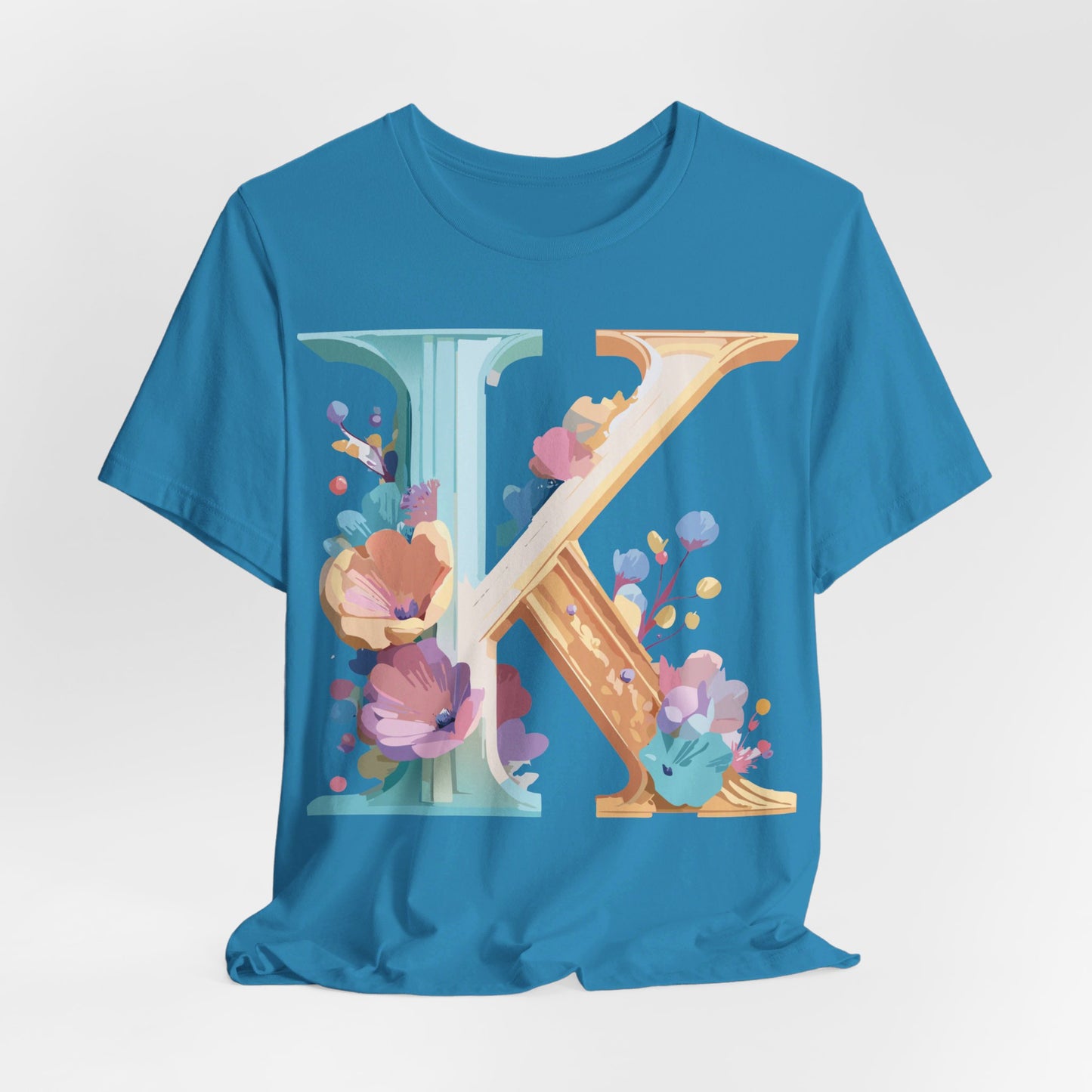 Natural Cotton Tee Shirt - Letters Collection - K Printify