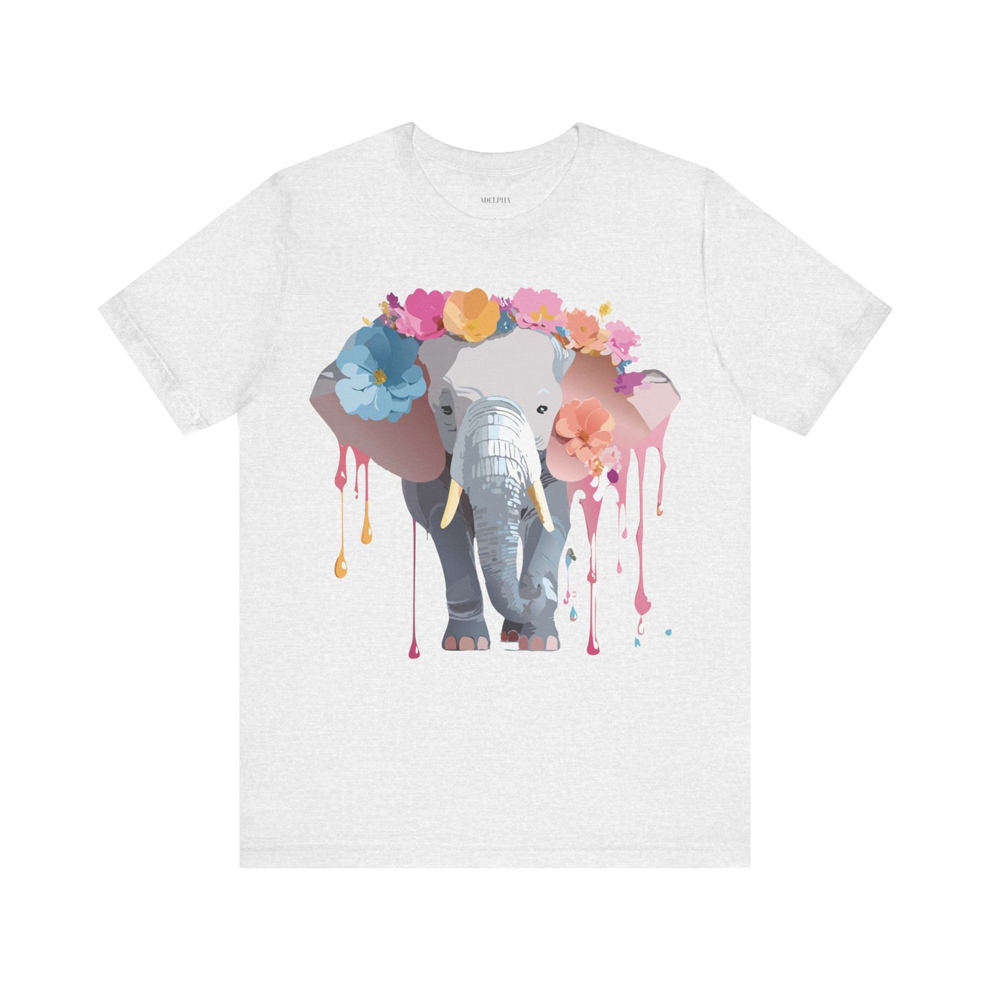 Natural Cotton Tee Shirt with Elephant Printify