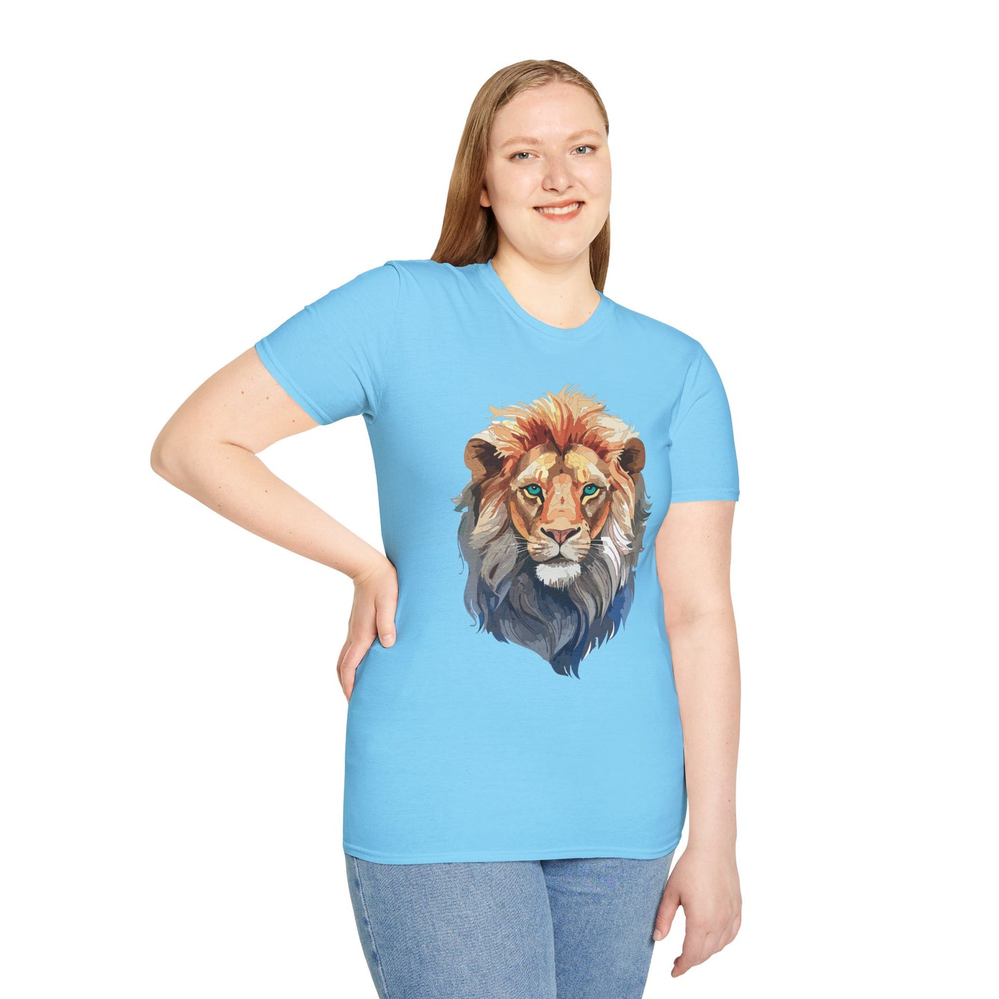 Lion Shirt, Shirt with Lion, Floral Lion Tee, Shirt with Animals