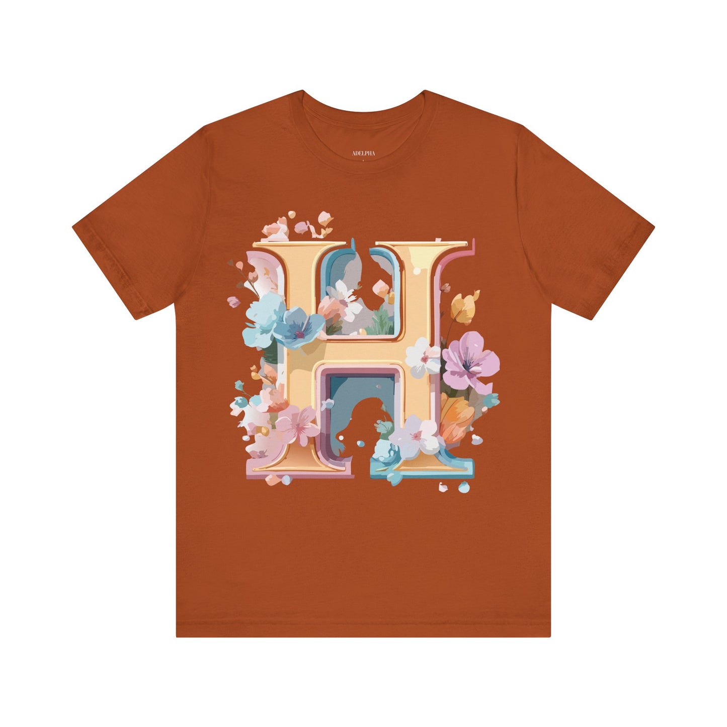 Natural Cotton Tee Shirt - Letters Collection - H Printify