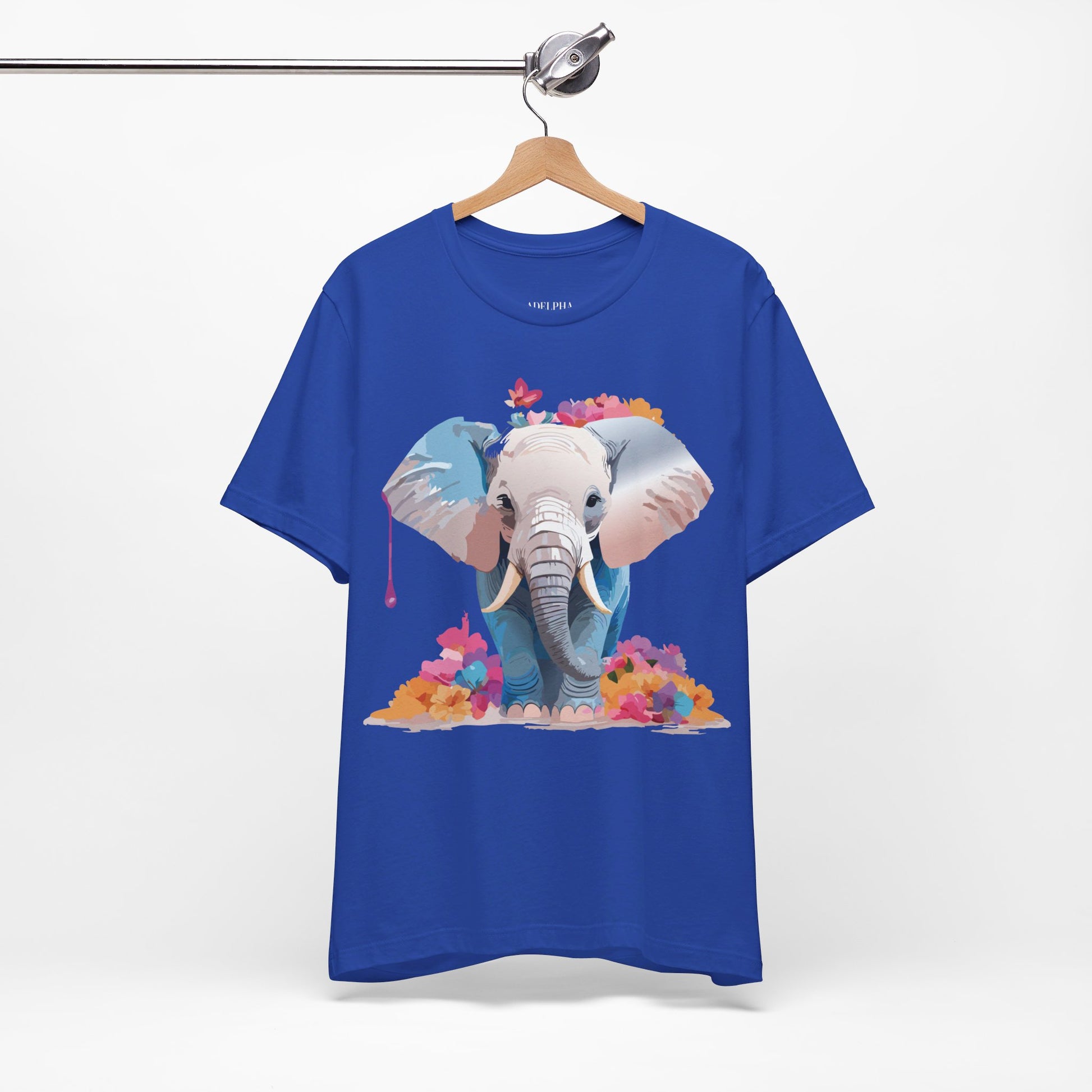 Natural Cotton Tee Shirt with Elephant Printify