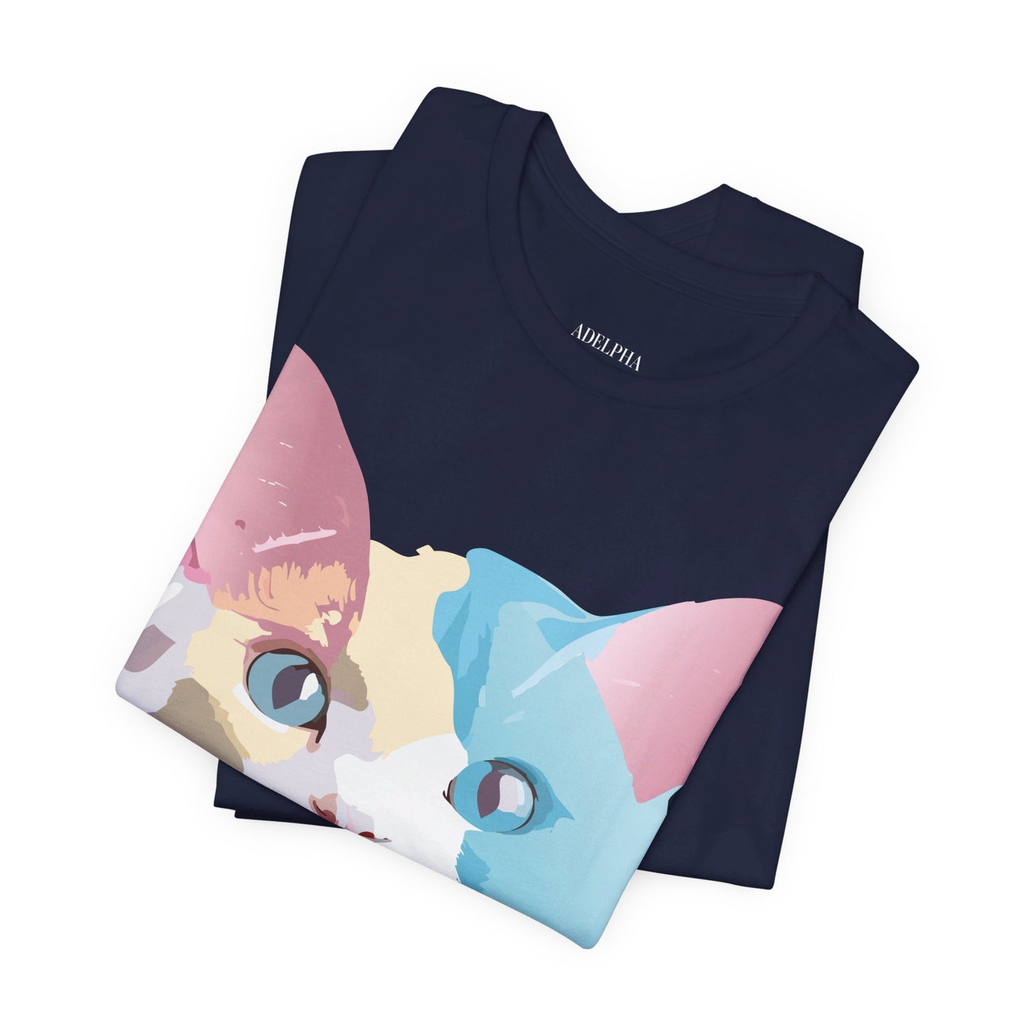 Natural Cotton Tee Shirt with Cat Printify