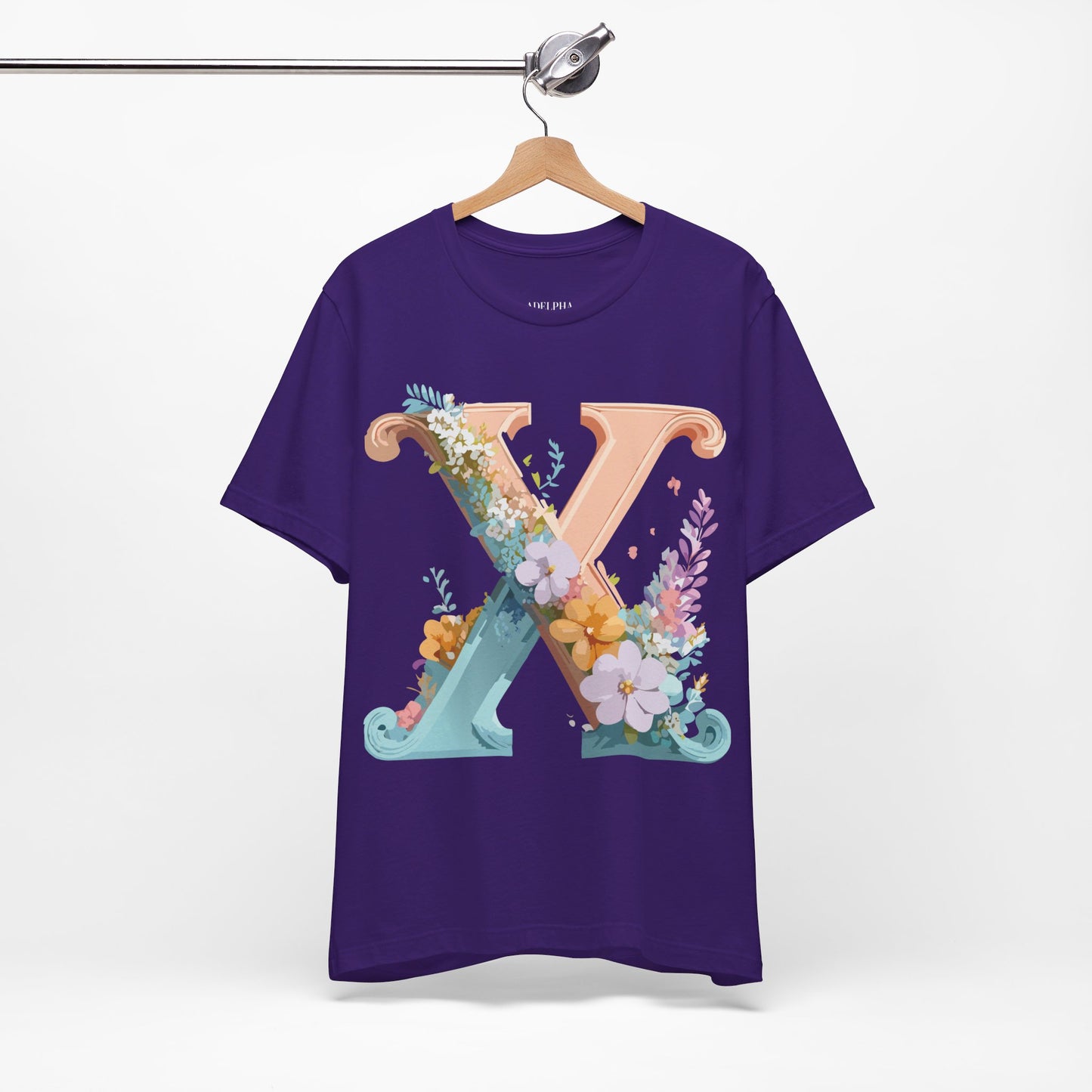 Natural Cotton Tee Shirt - Letters Collection - X Printify