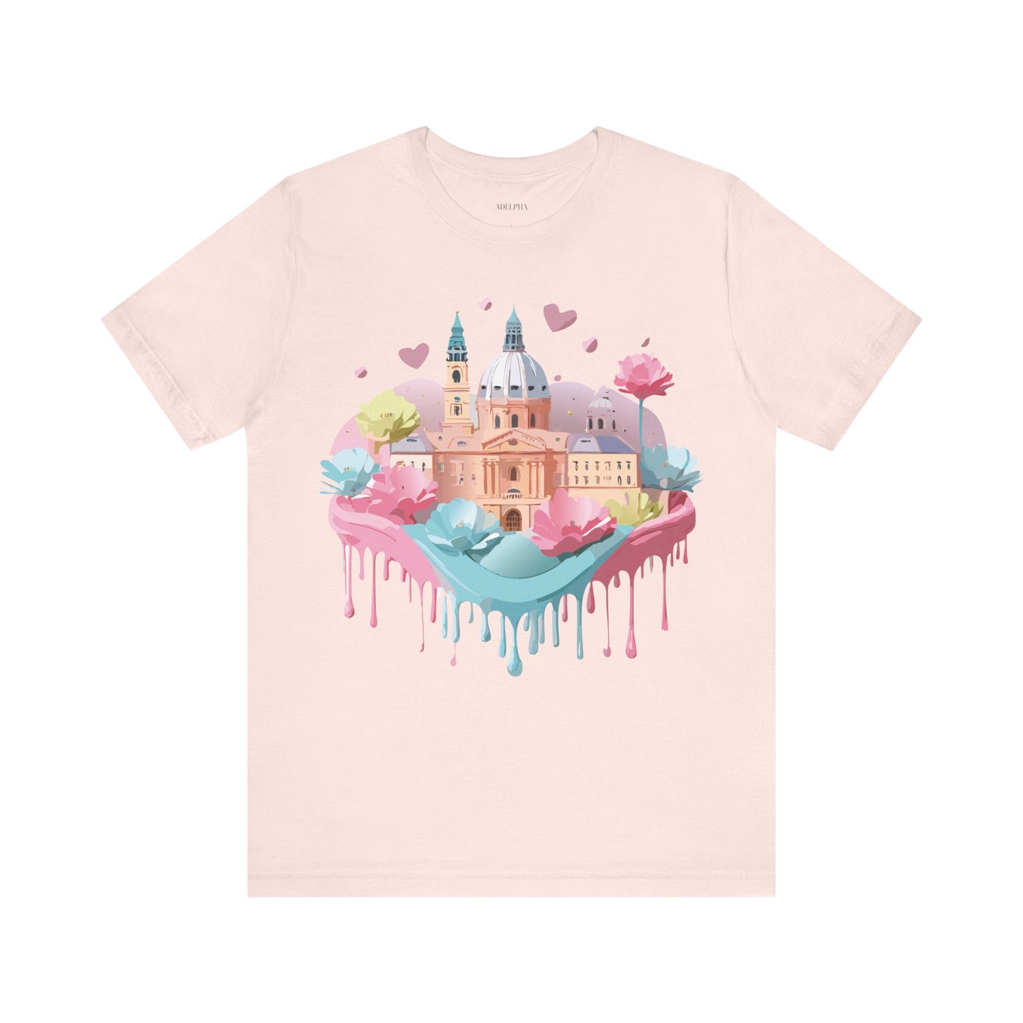 Natural Cotton Tee Shirt - Beautiful Places Collection - Prague Printify
