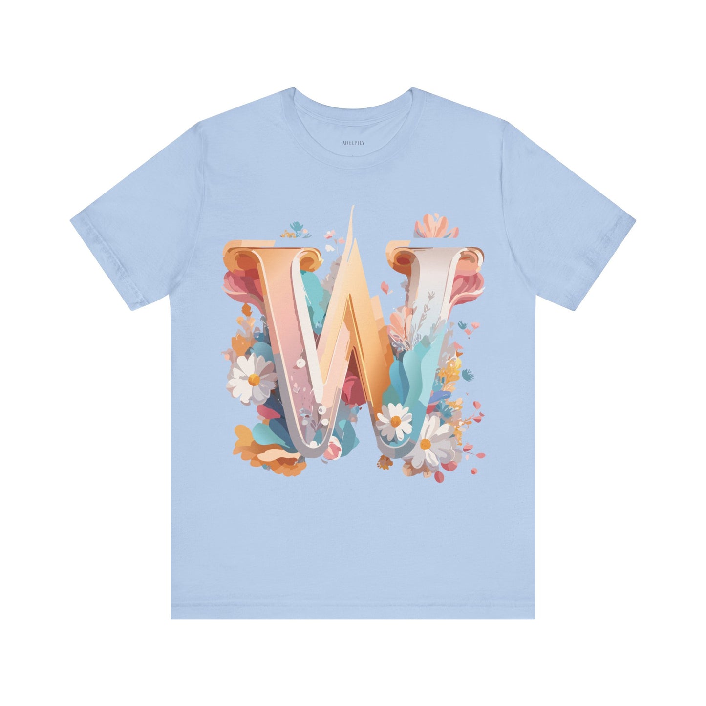 Natural Cotton Tee Shirt - Letters Collection - W Printify