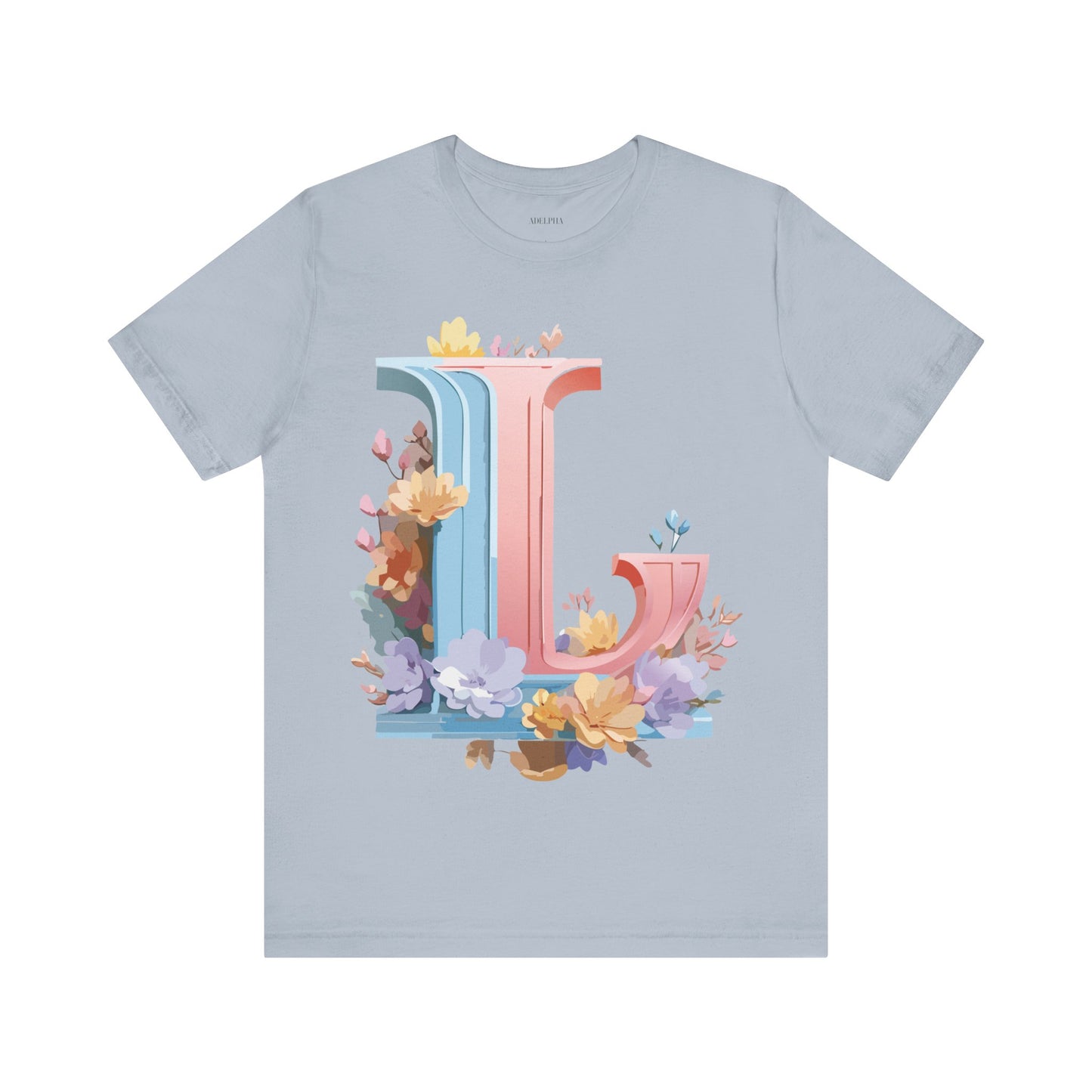 Natural Cotton Tee Shirt - Letters Collection - L Printify