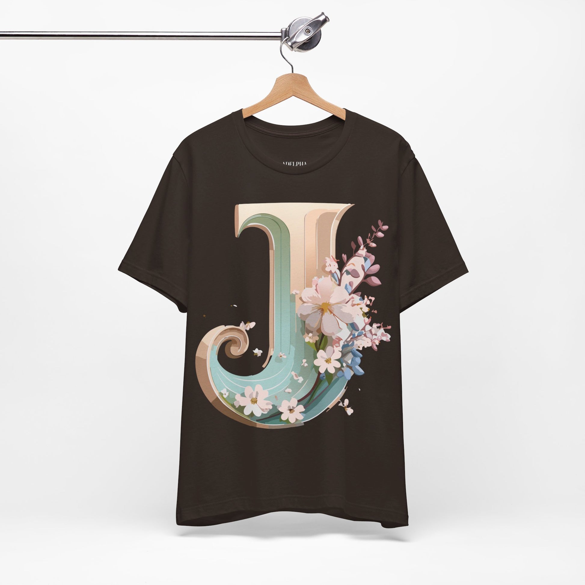 Natural Cotton Tee Shirt - Letters Collection - J Printify