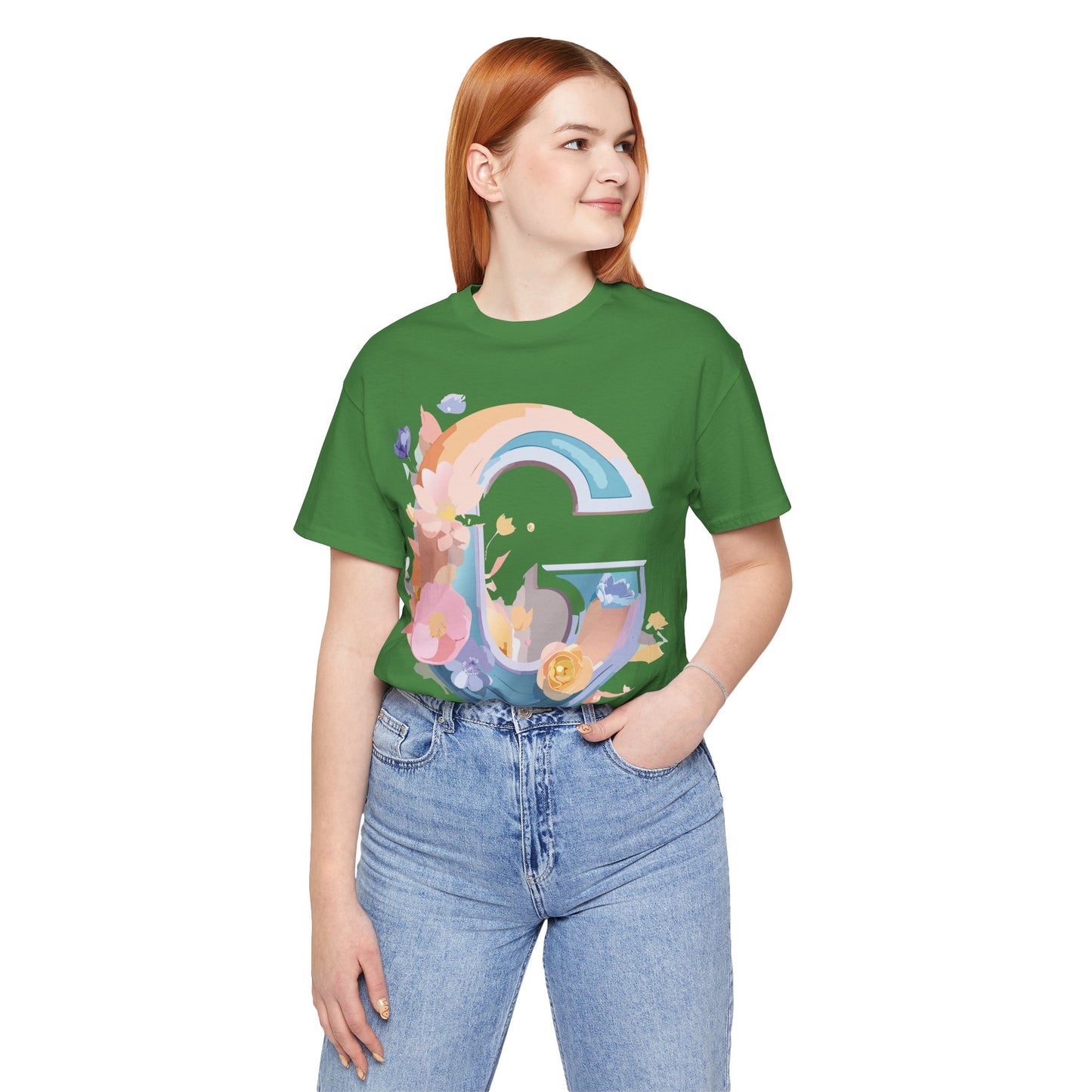 Natural Cotton Tee Shirt - Letters Collection - G Printify