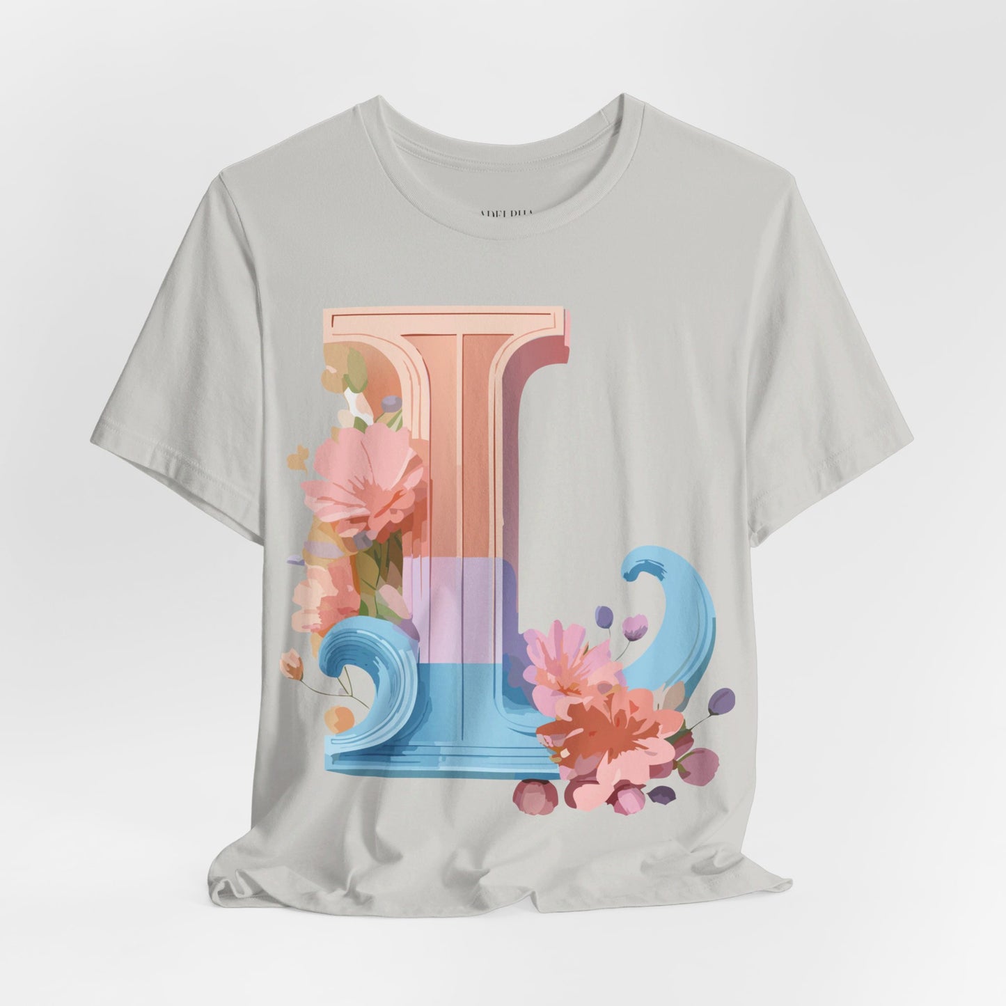 Natural Cotton Tee Shirt - Letters Collection - L Printify