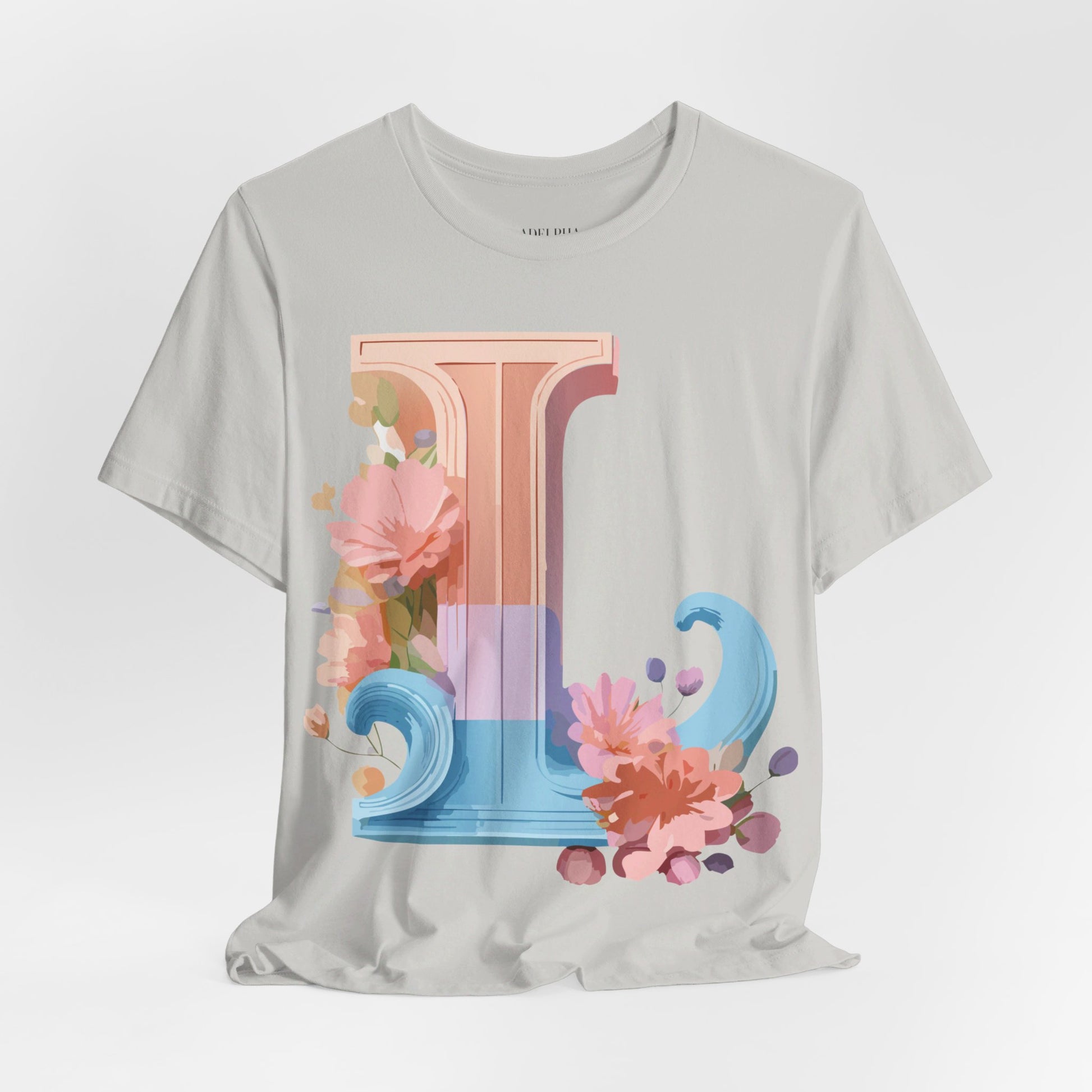 Natural Cotton Tee Shirt - Letters Collection - L Printify