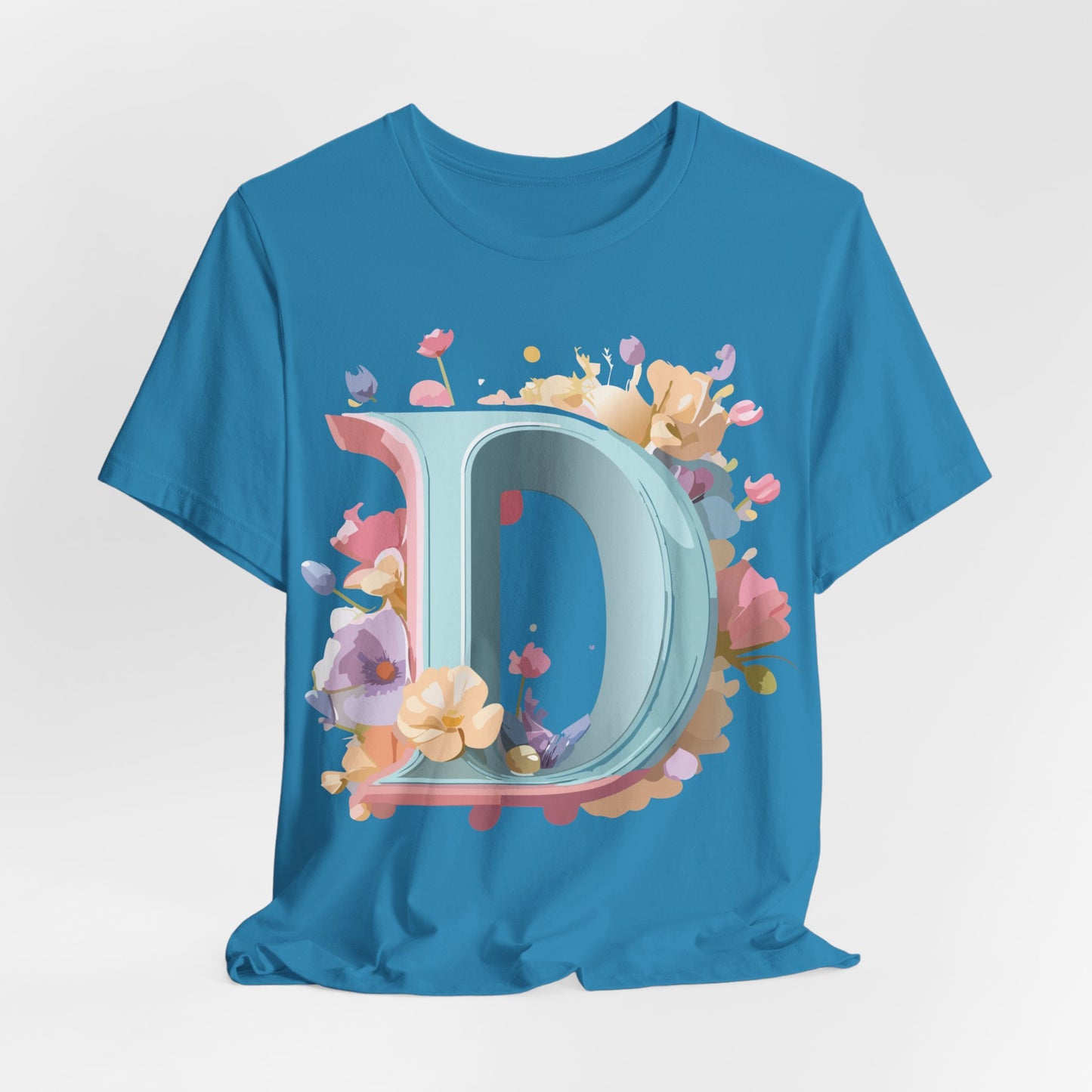 Natural Cotton Tee Shirt - Letters Collection - D Printify