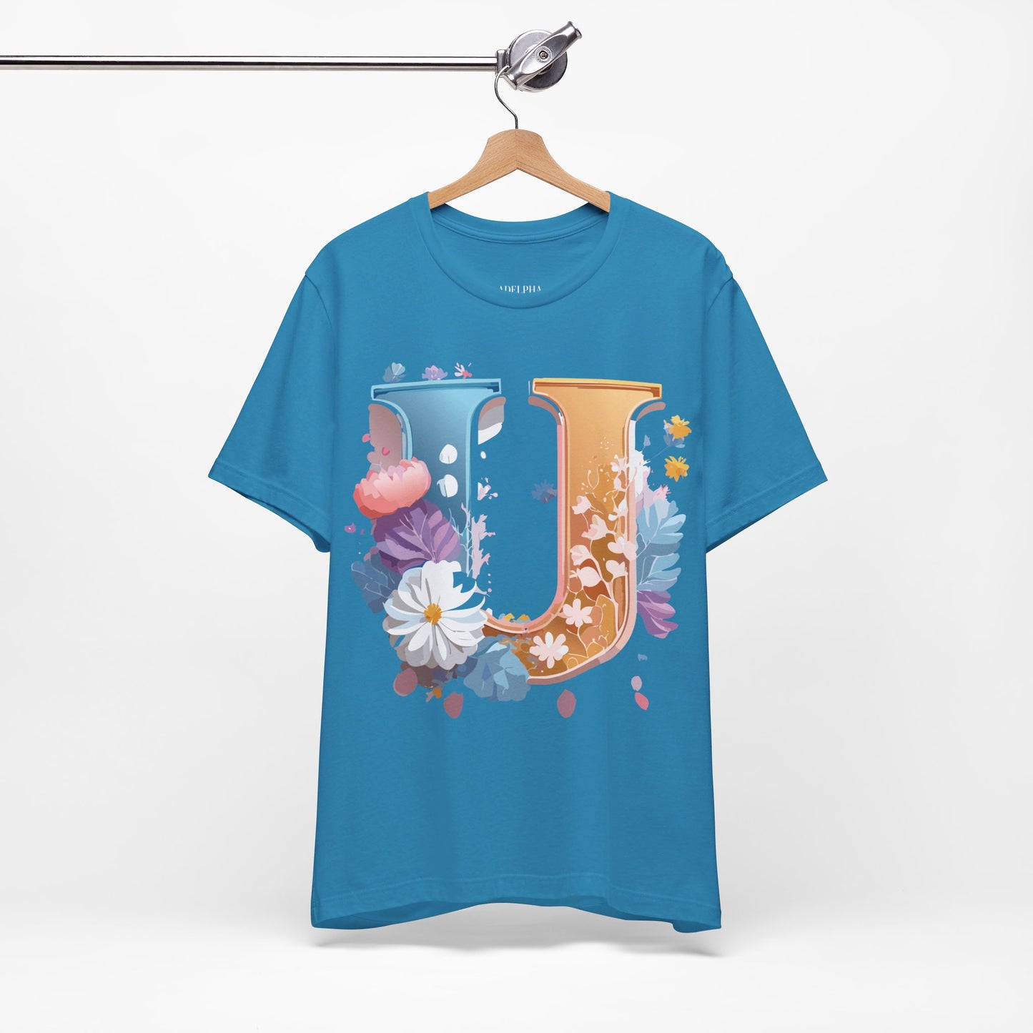 Natural Cotton Tee Shirt - Letters Collection - U Printify