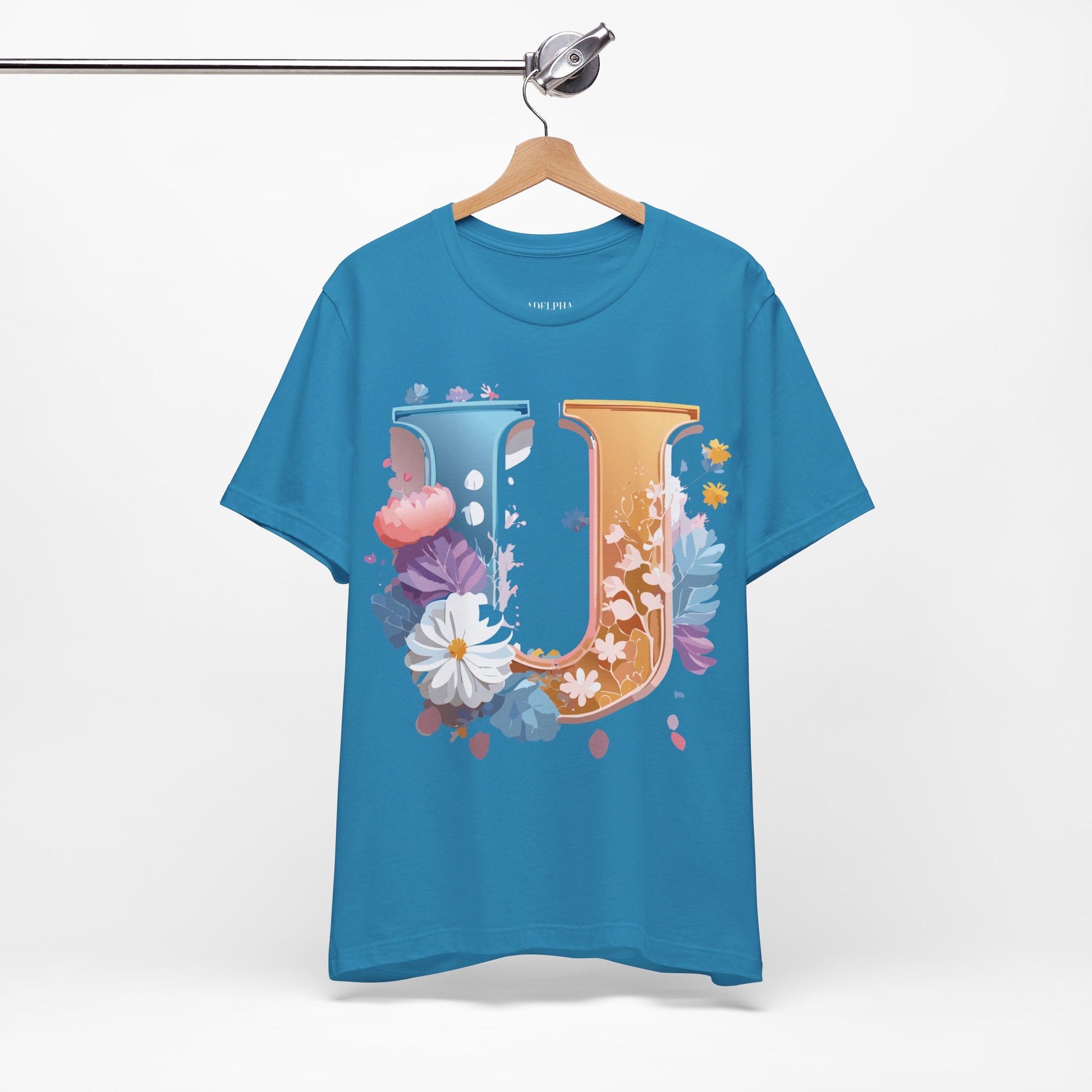 Natural Cotton Tee Shirt - Letters Collection - U Printify
