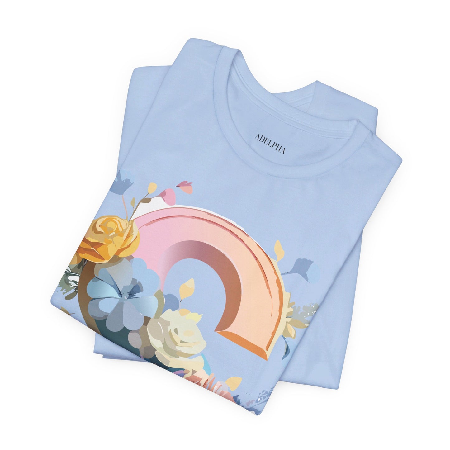 Natural Cotton Tee Shirt - Letters Collection - S Printify