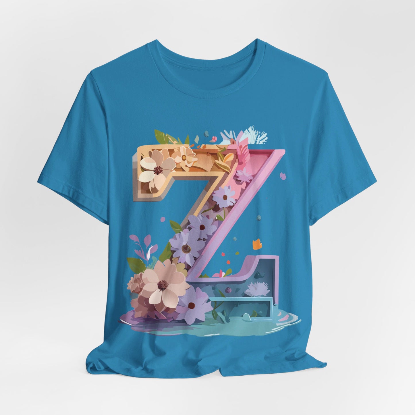 Natural Cotton Tee Shirt - Letters Collection - Z Printify