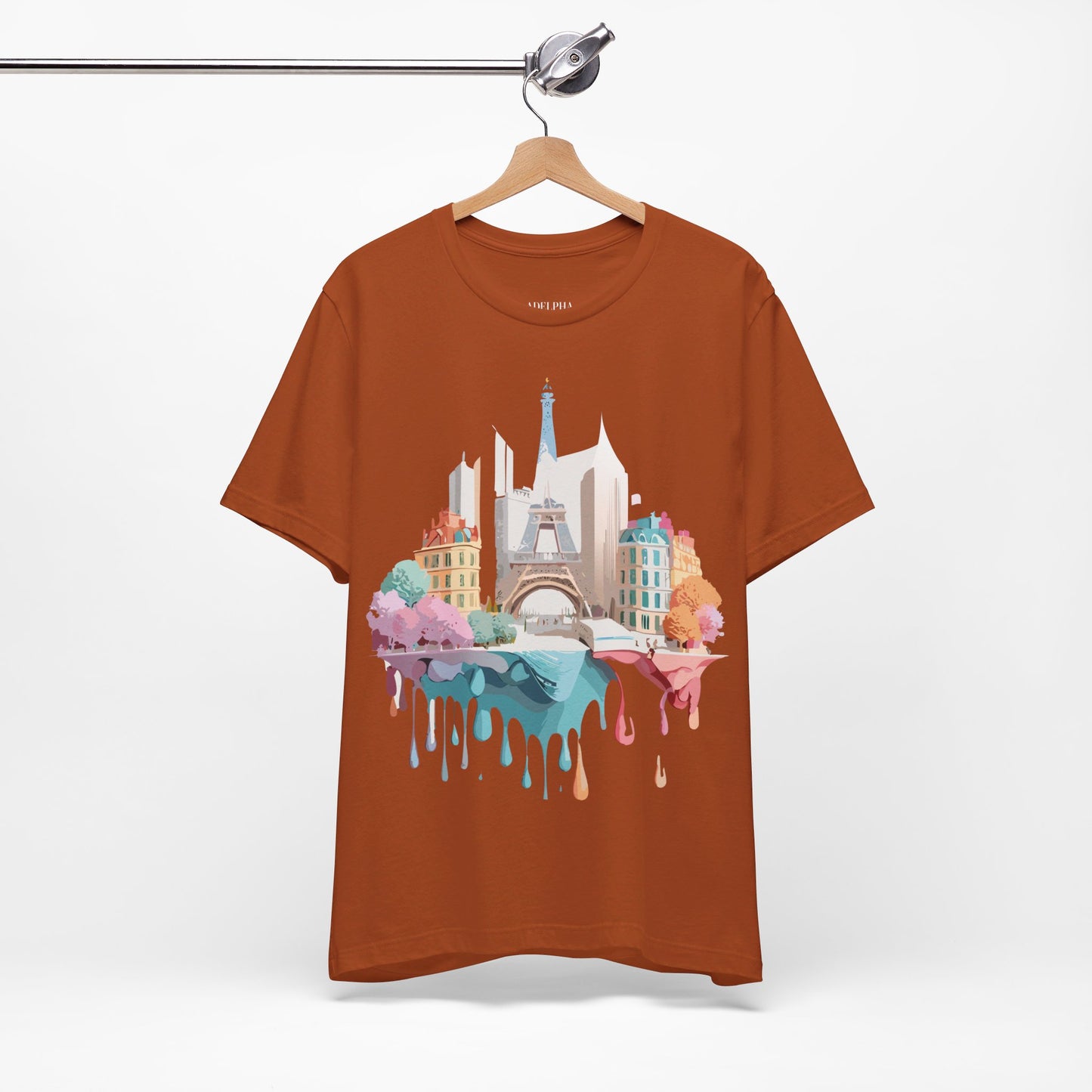 Natural Cotton Tee Shirt - Beautiful Places Collection - Paris Printify