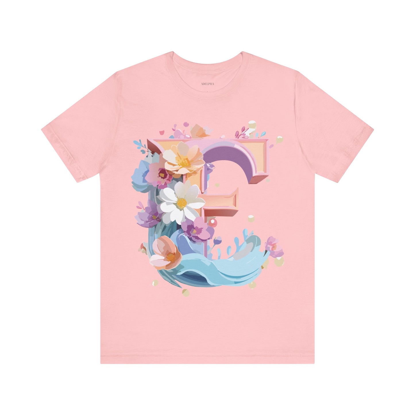 Natural Cotton Tee Shirt - Letters Collection - E Printify