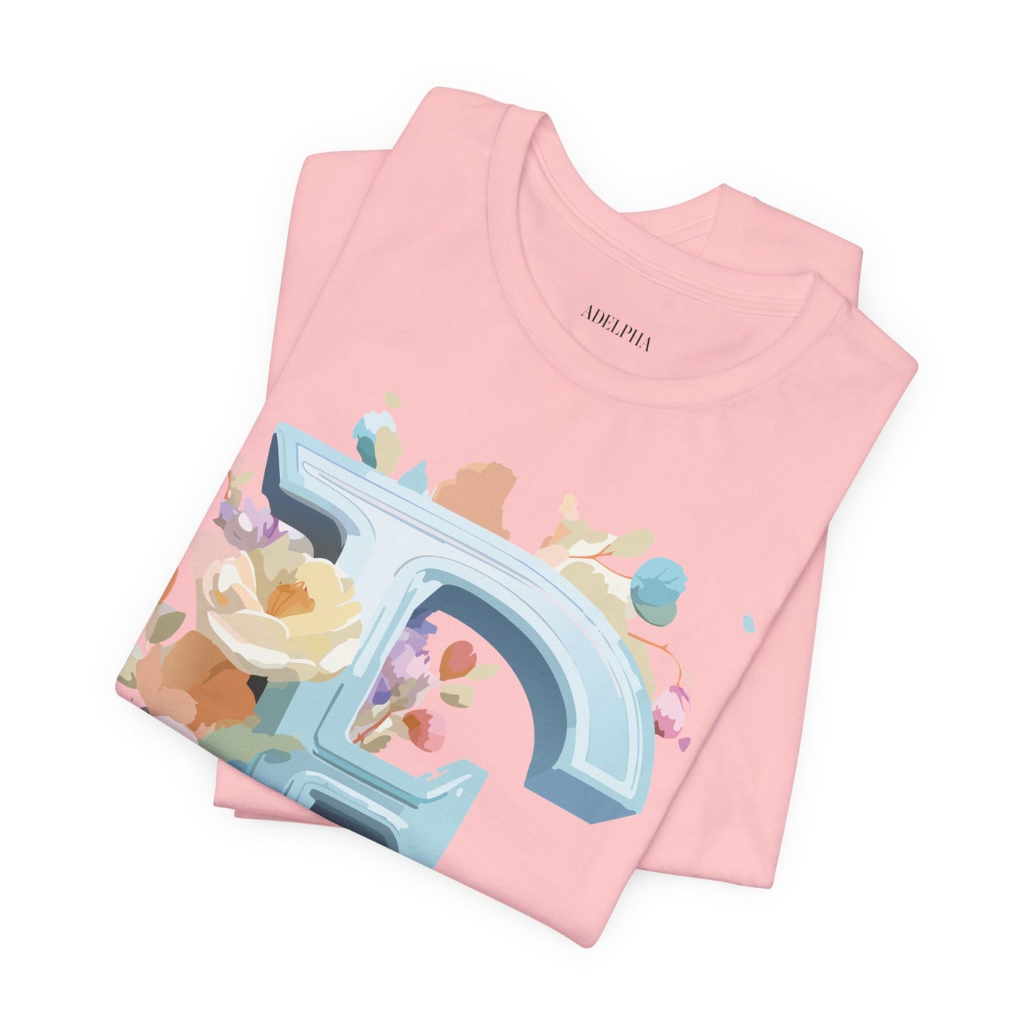 Natural Cotton Tee Shirt - Letters Collection - E Printify