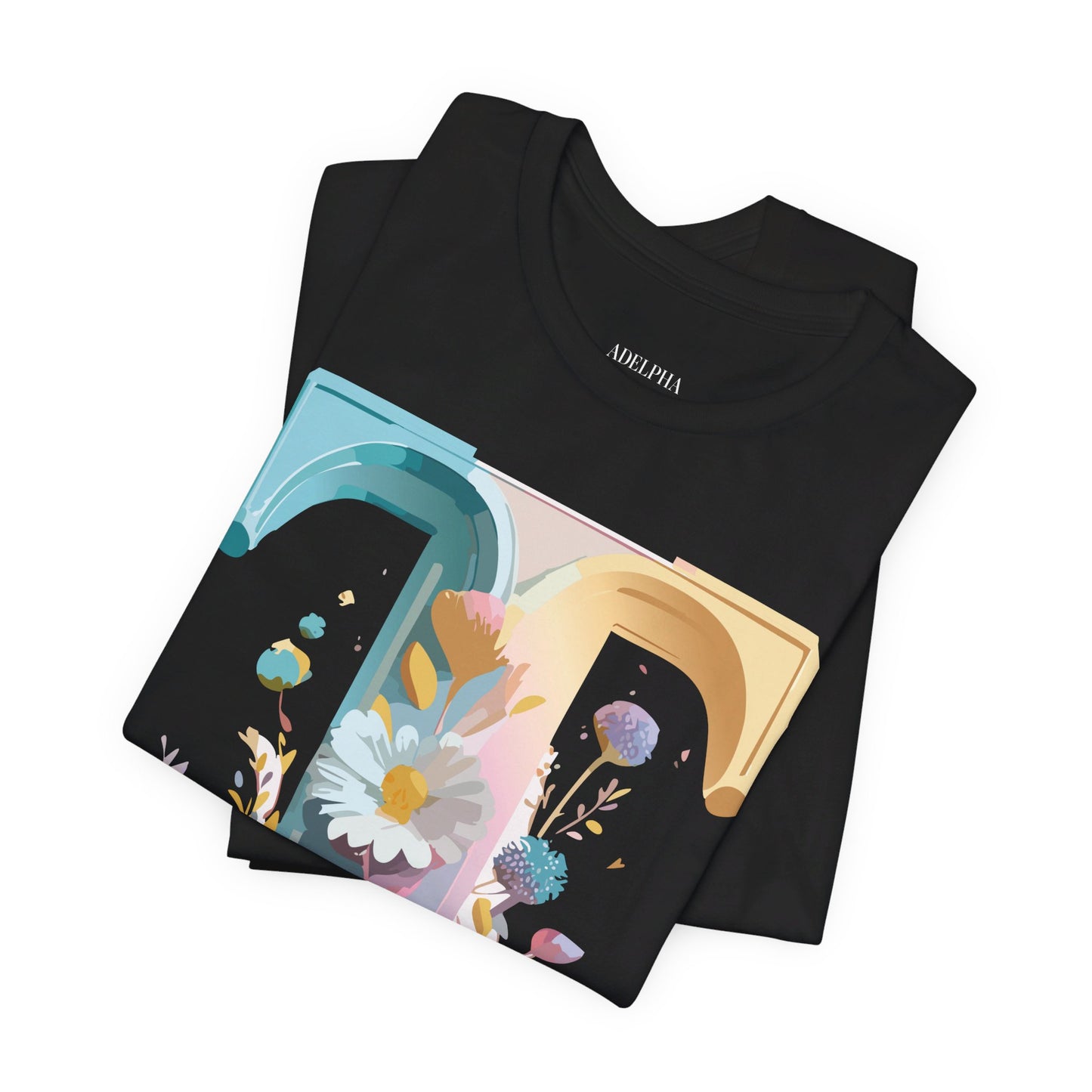 Natural Cotton Tee Shirt - Letters Collection - T Printify