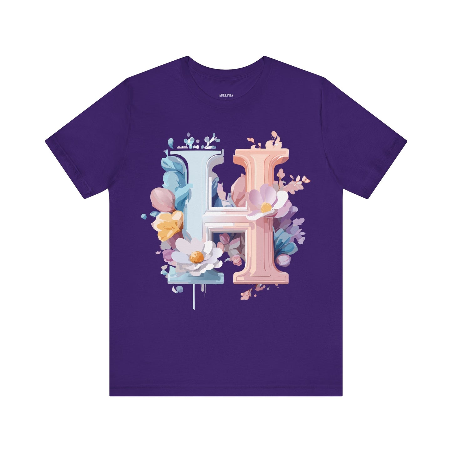 Natural Cotton Tee Shirt - Letters Collection - H Printify