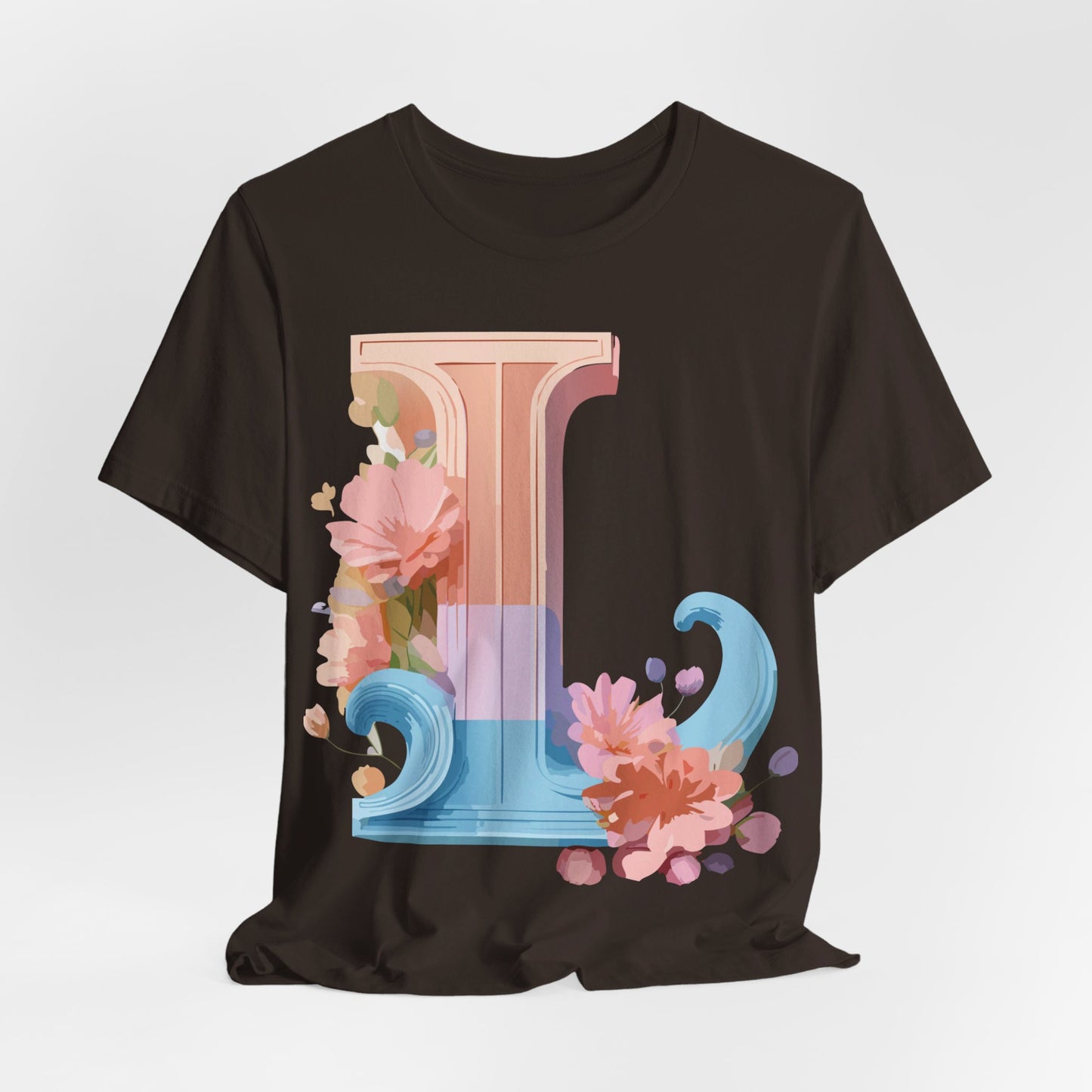 Natural Cotton Tee Shirt - Letters Collection - L Printify