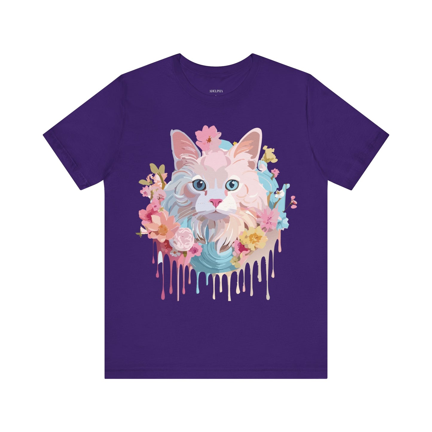 Natural Cotton Tee Shirt with Cat Printify