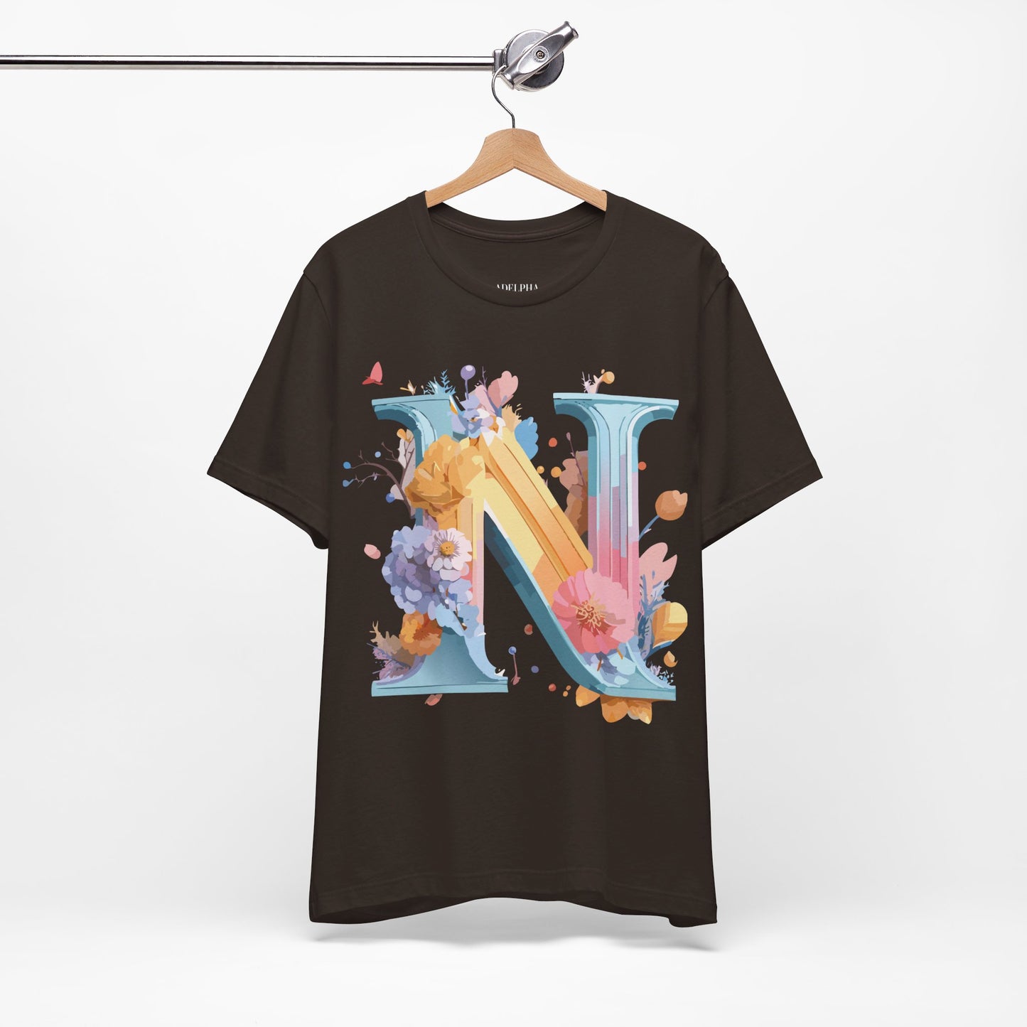 Natural Cotton Tee Shirt - Letters Collection - N Printify