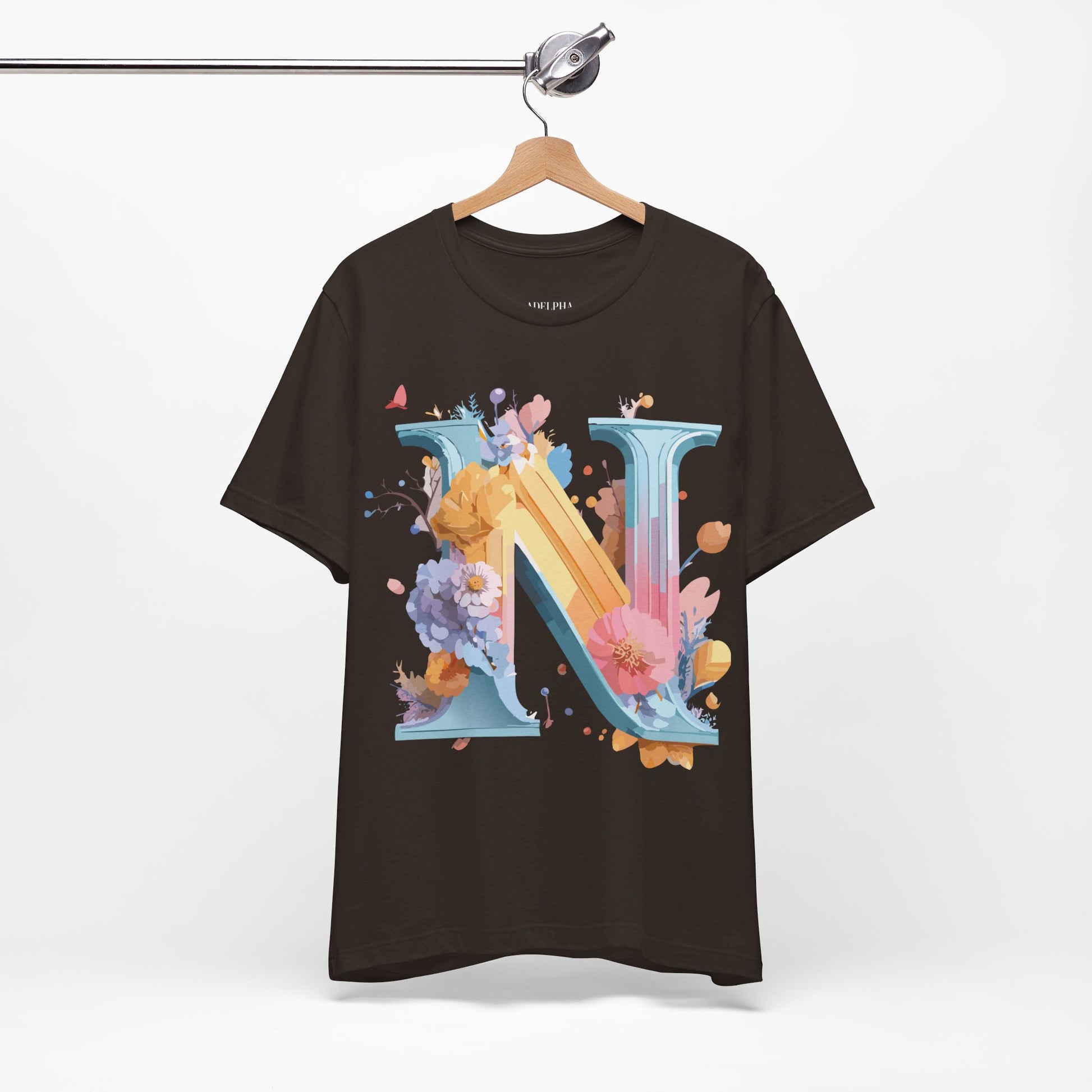 Natural Cotton Tee Shirt - Letters Collection - N Printify