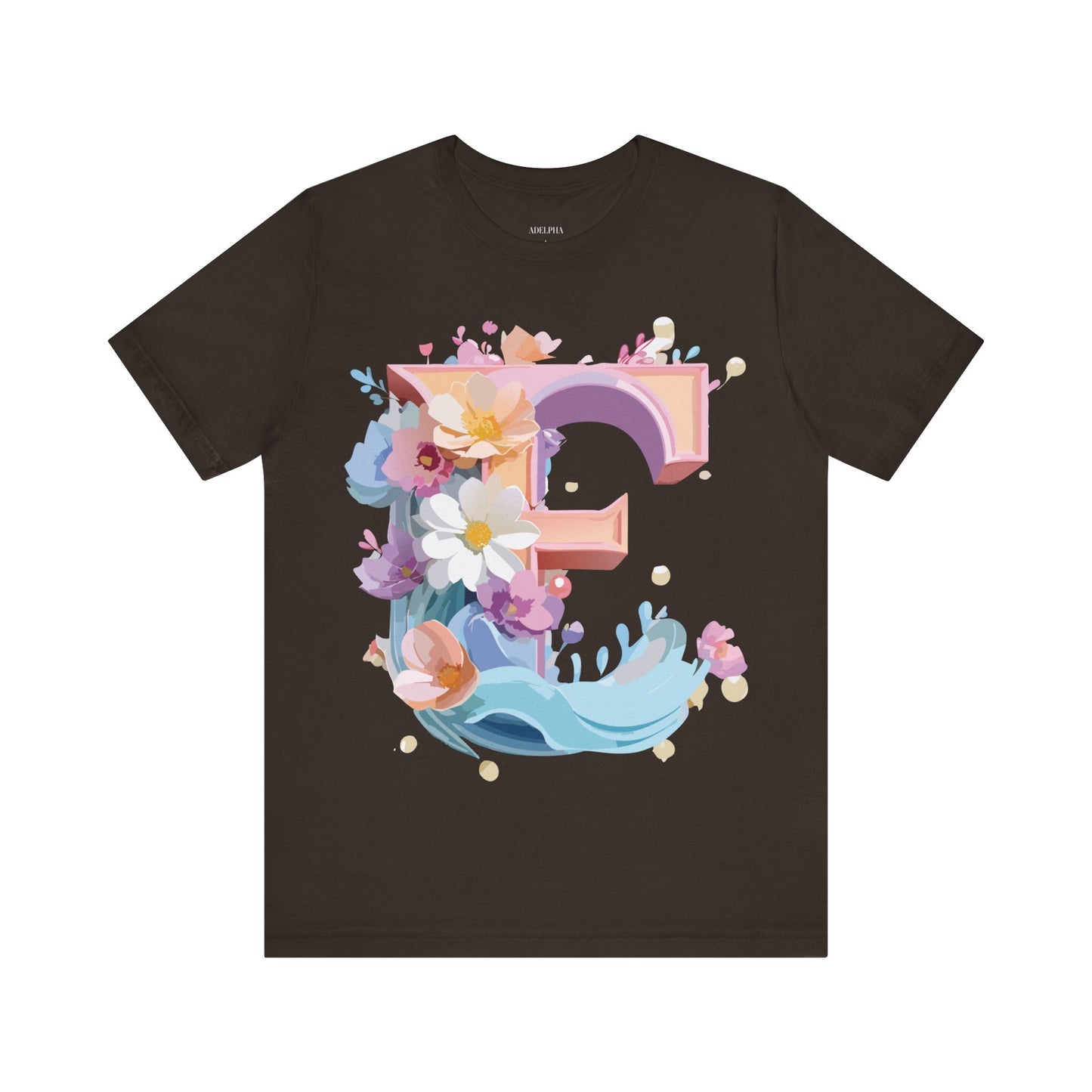 Natural Cotton Tee Shirt - Letters Collection - E Printify