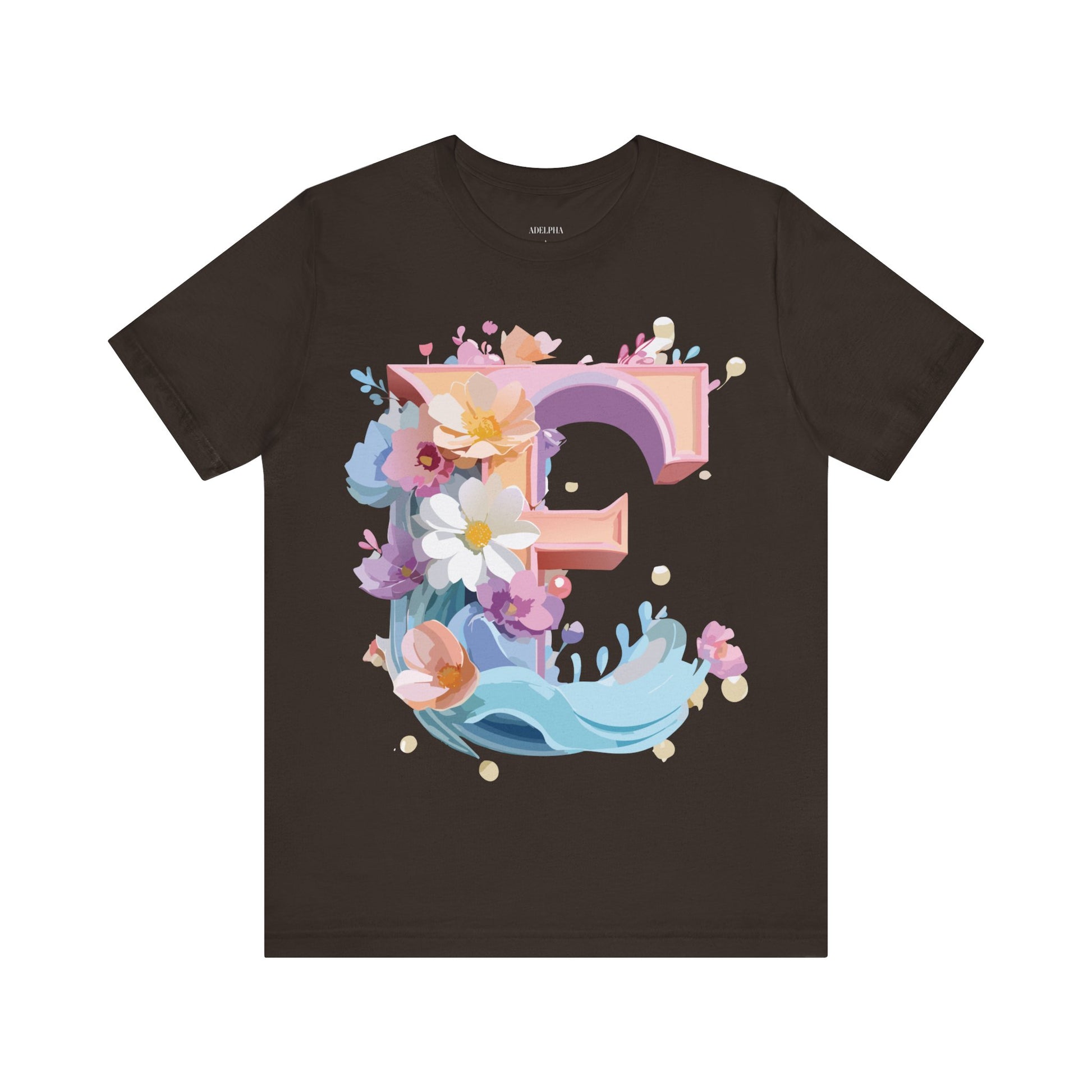 Natural Cotton Tee Shirt - Letters Collection - E Printify