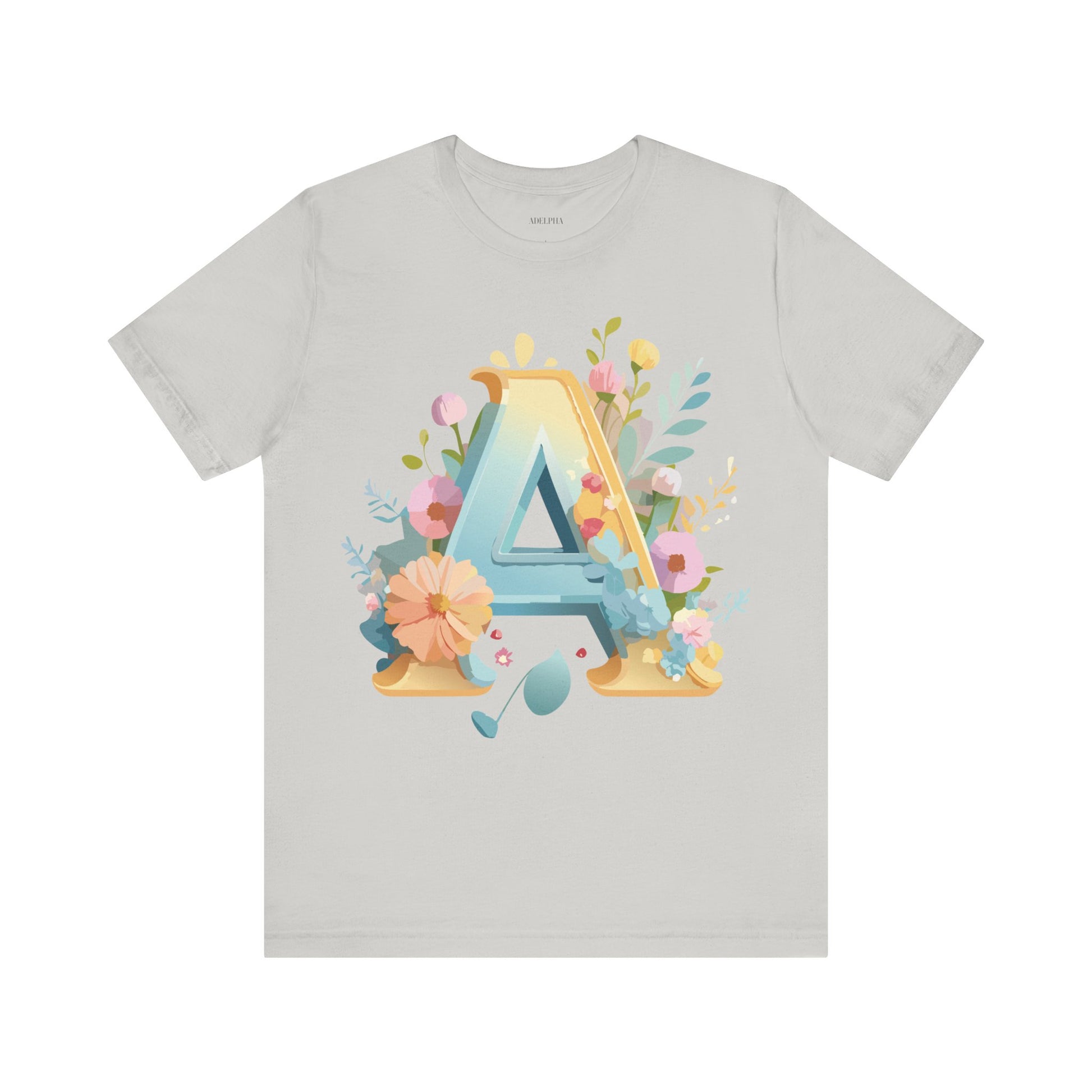 Natural Cotton Tee Shirt - Letters Collection - A Printify