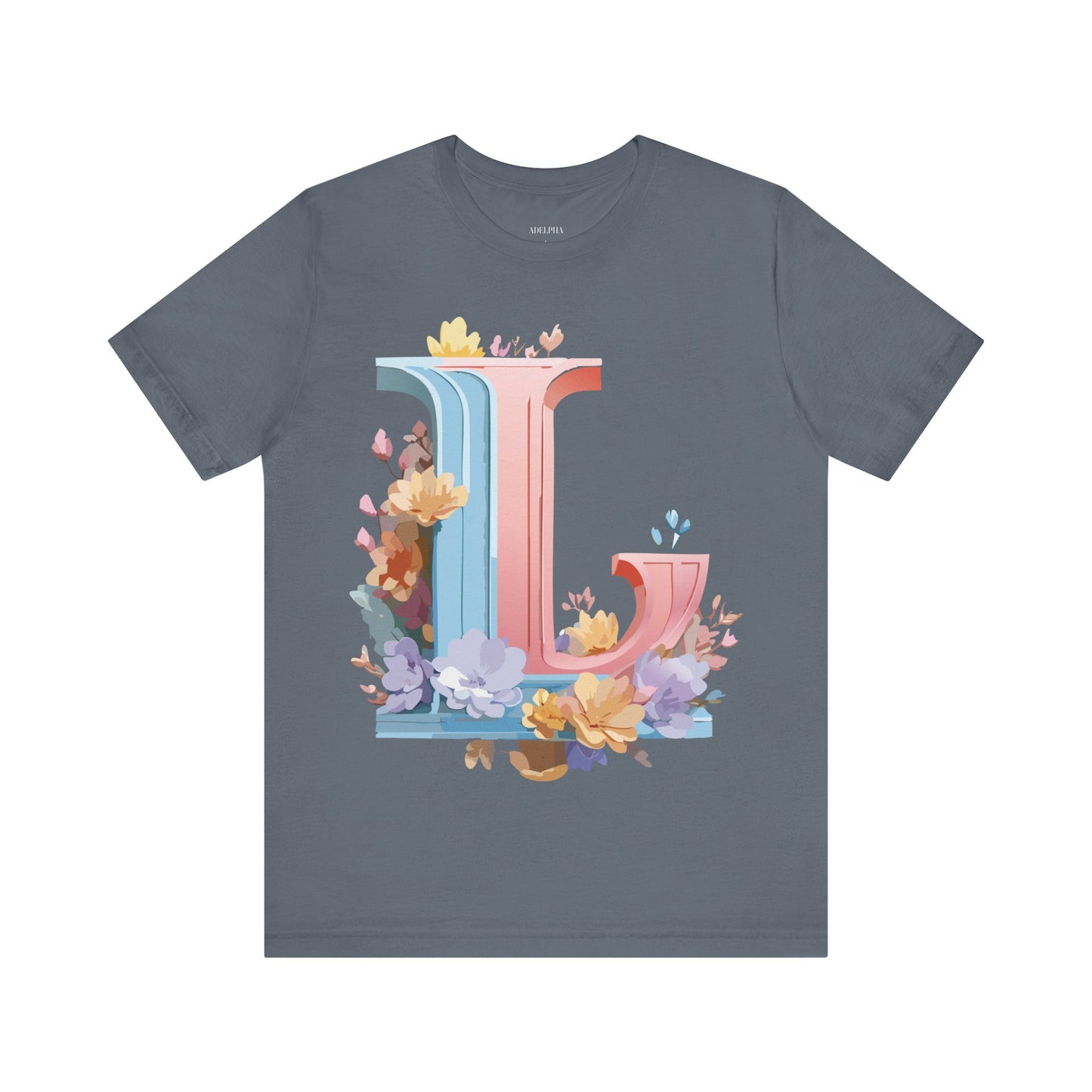 Natural Cotton Tee Shirt - Letters Collection - L Printify