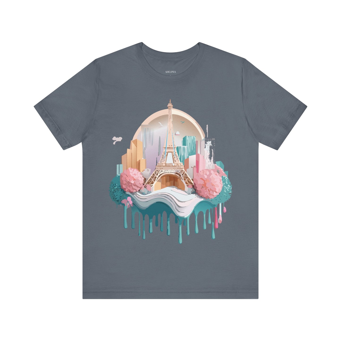 Natural Cotton Tee Shirt - Beautiful Places Collection - Paris Printify