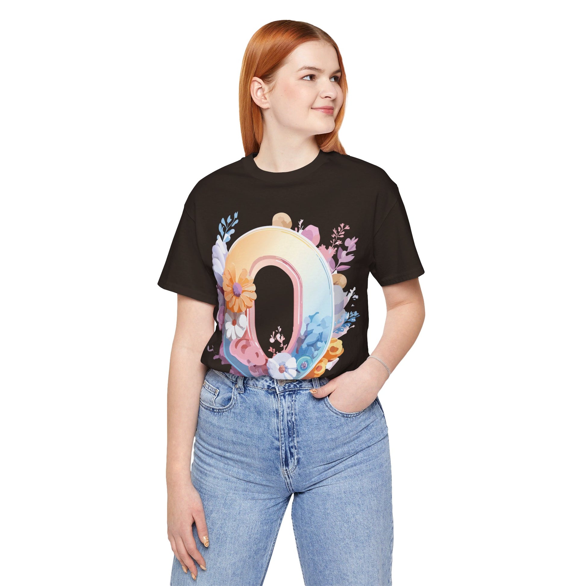 Natural Cotton Tee Shirt - Letters Collection - O Printify