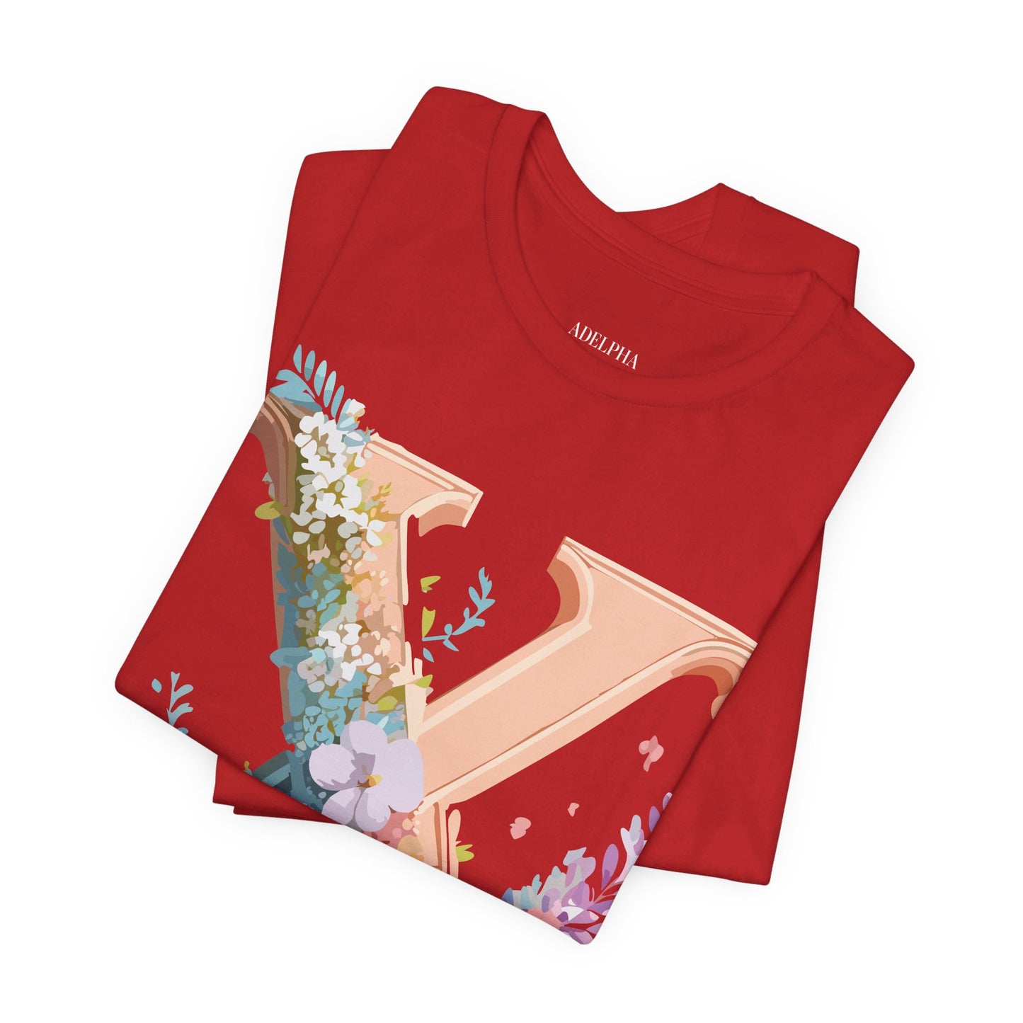 Natural Cotton Tee Shirt - Letters Collection - X Printify
