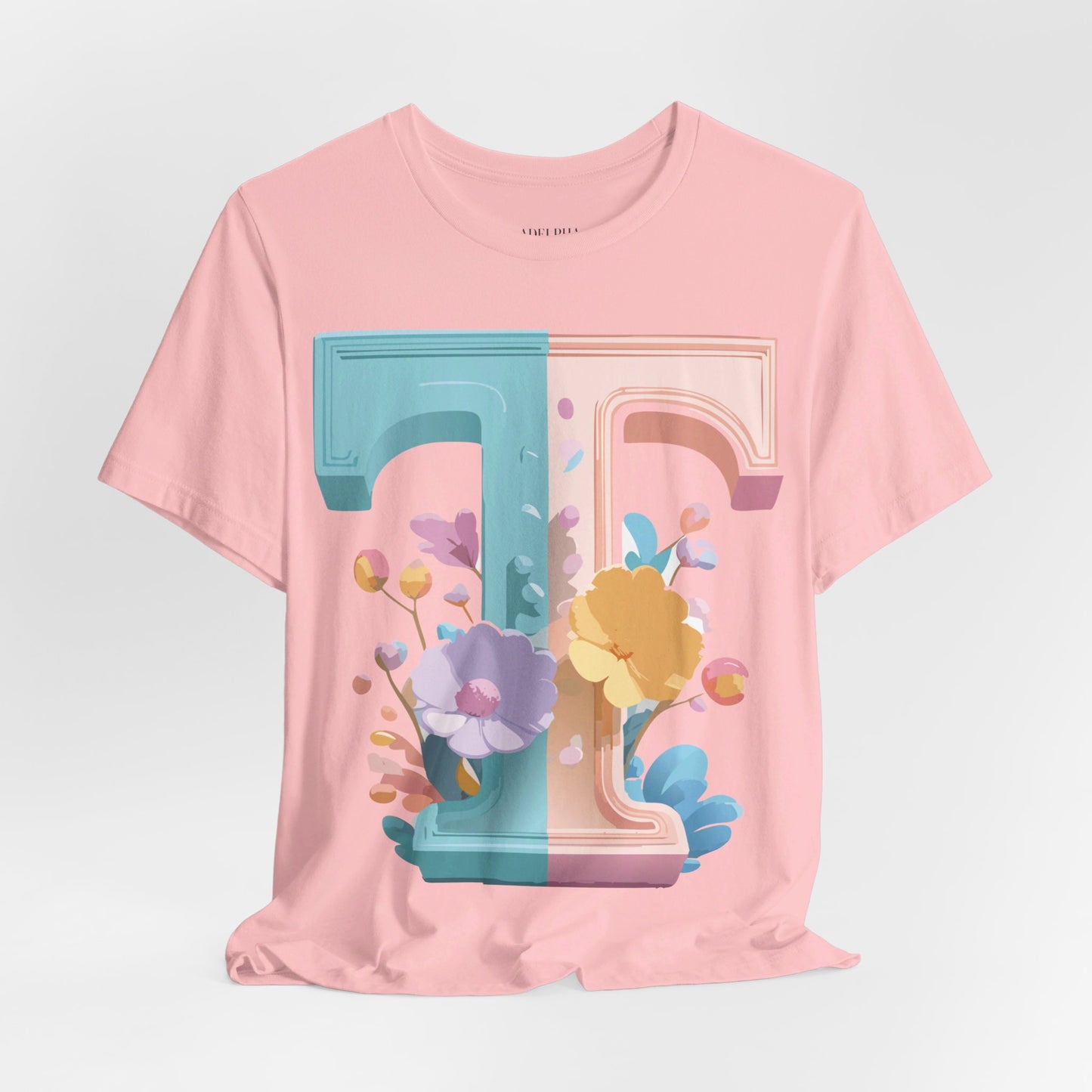 Natural Cotton Tee Shirt - Letters Collection - T Printify