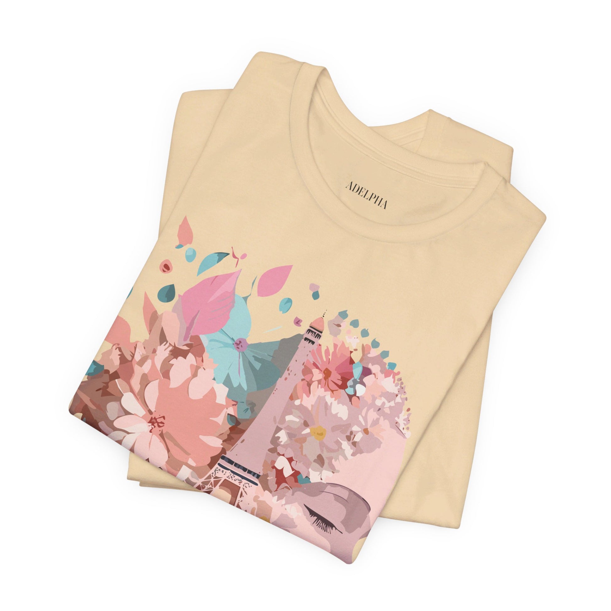 Natural Cotton Tee Shirt - Beautiful Places Collection - Paris Printify