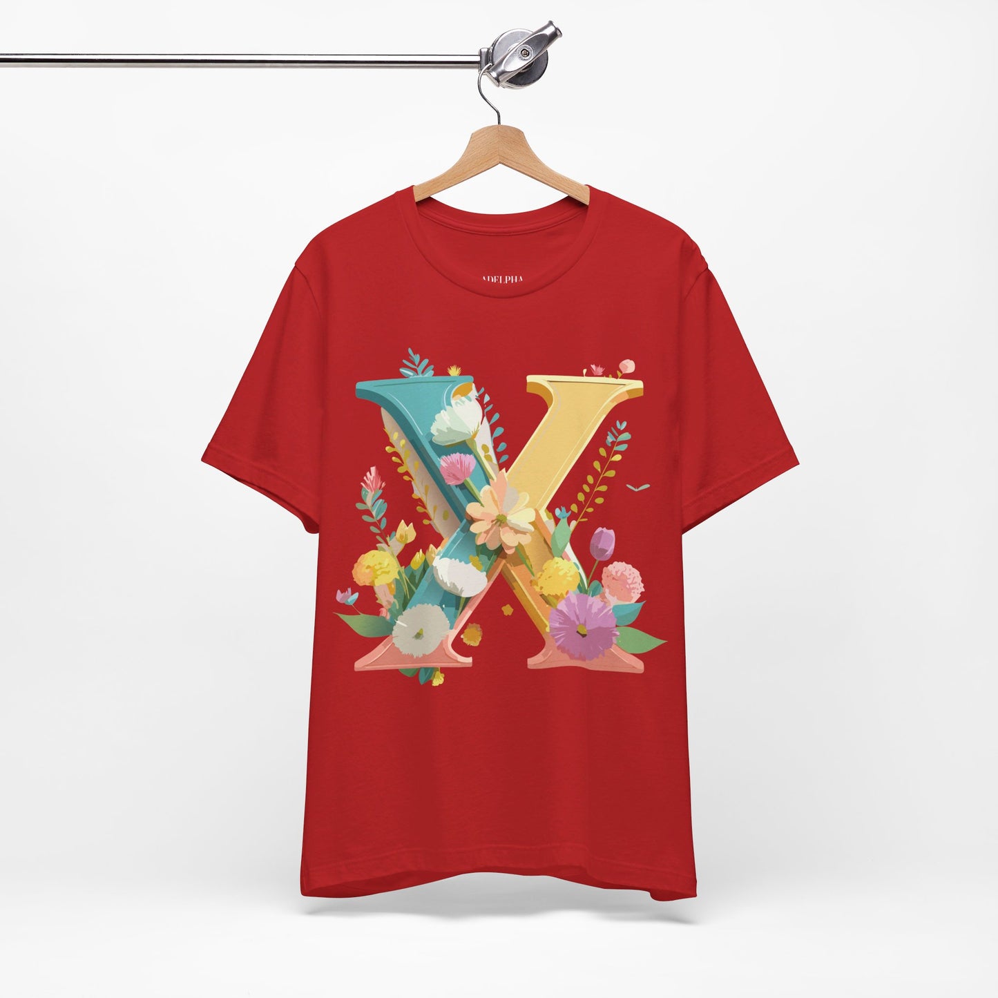 Natural Cotton Tee Shirt - Letters Collection - X Printify
