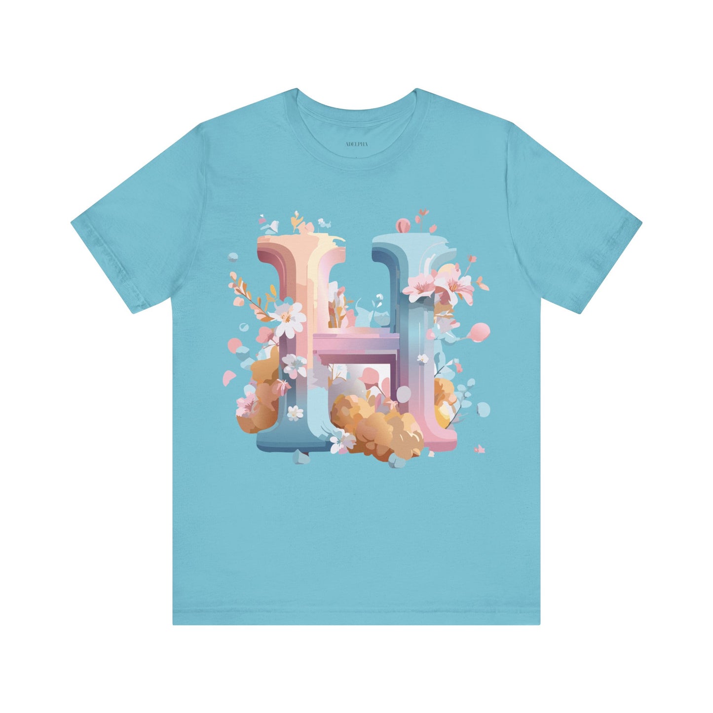 Natural Cotton Tee Shirt - Letters Collection - H Printify