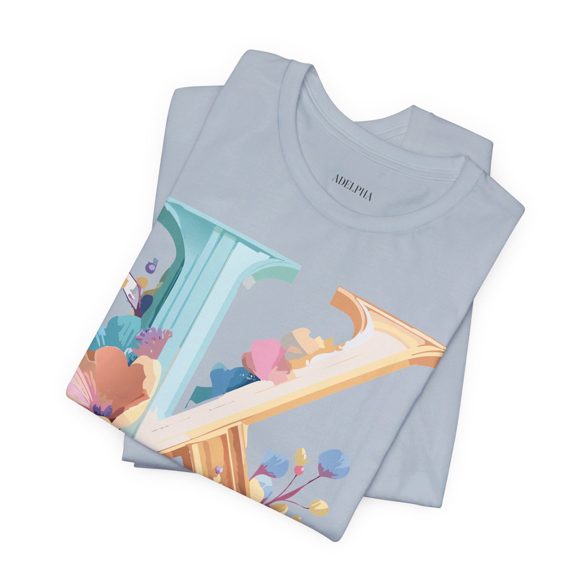 Natural Cotton Tee Shirt - Letters Collection - K Printify