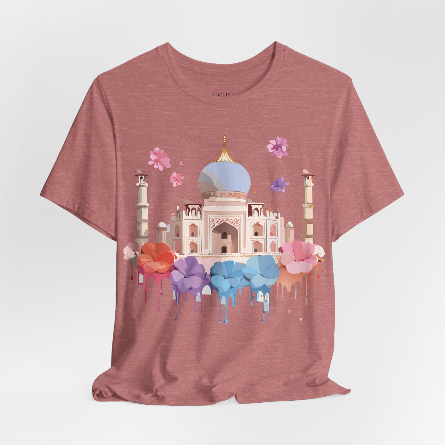 Natural Cotton Tee Shirt - Taj Mahal, India Printify