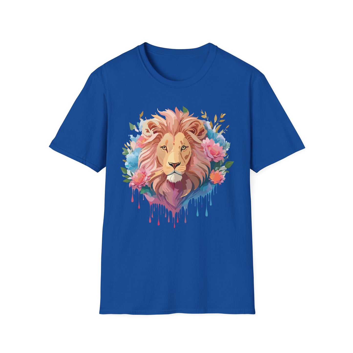 Lion Shirt, Shirt with Lion, Floral Lion Tee, Shirt with Animals