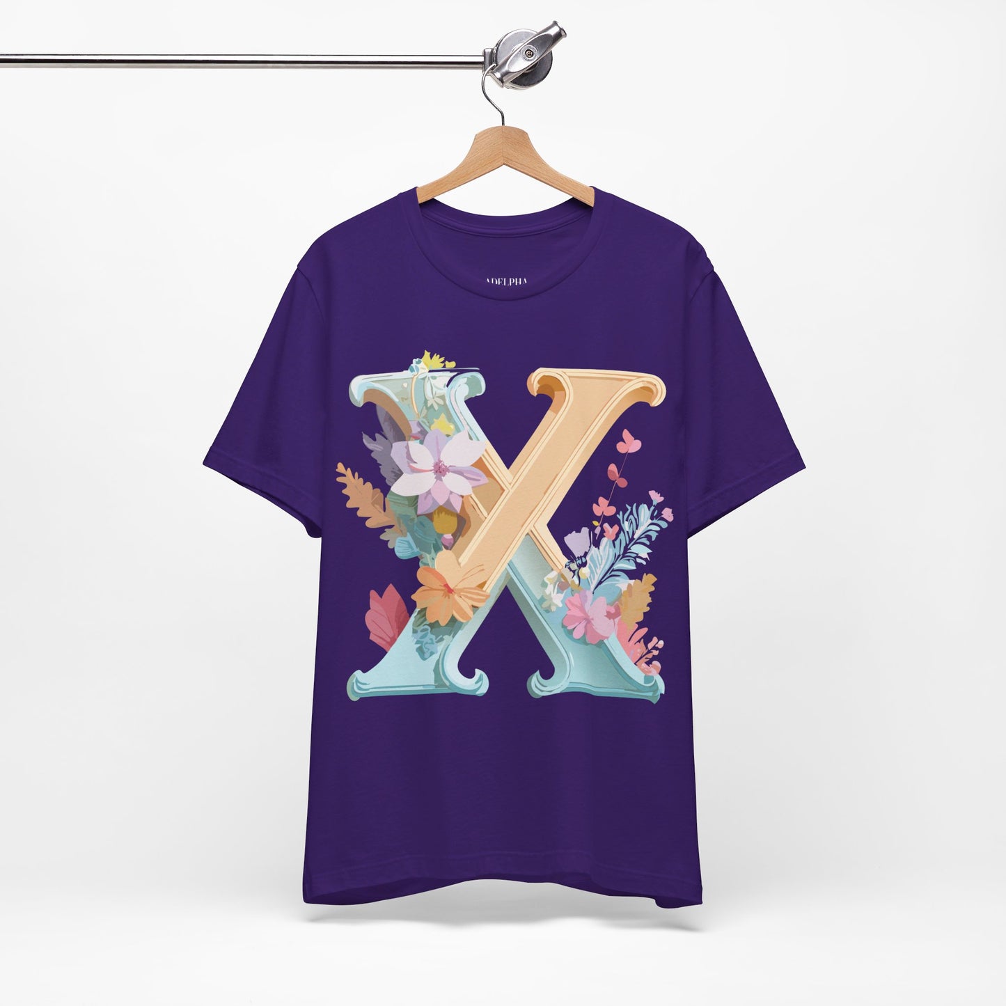 Natural Cotton Tee Shirt - Letters Collection - X Printify