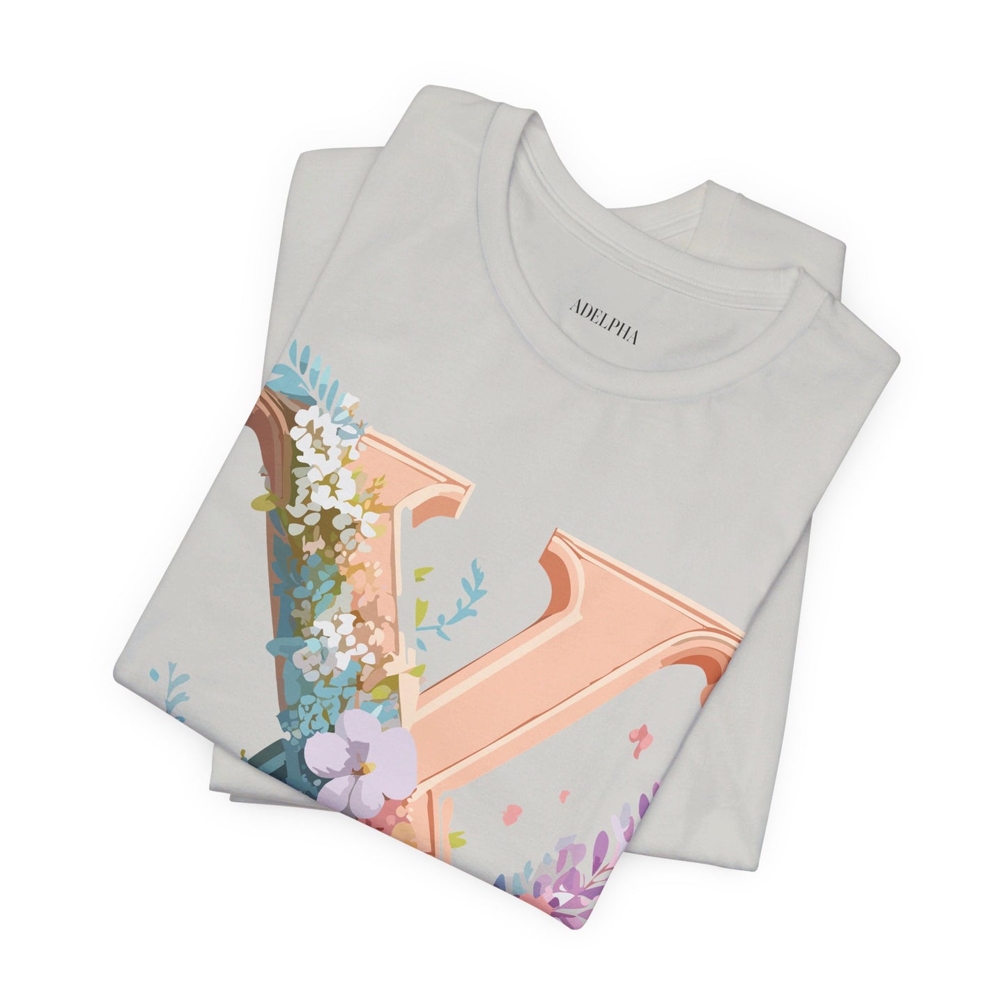 Natural Cotton Tee Shirt - Letters Collection - X Printify