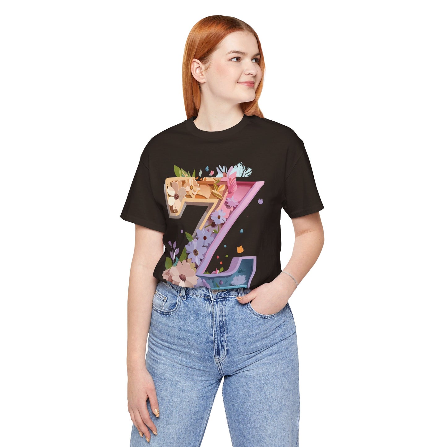 Natural Cotton Tee Shirt - Letters Collection - Z Printify