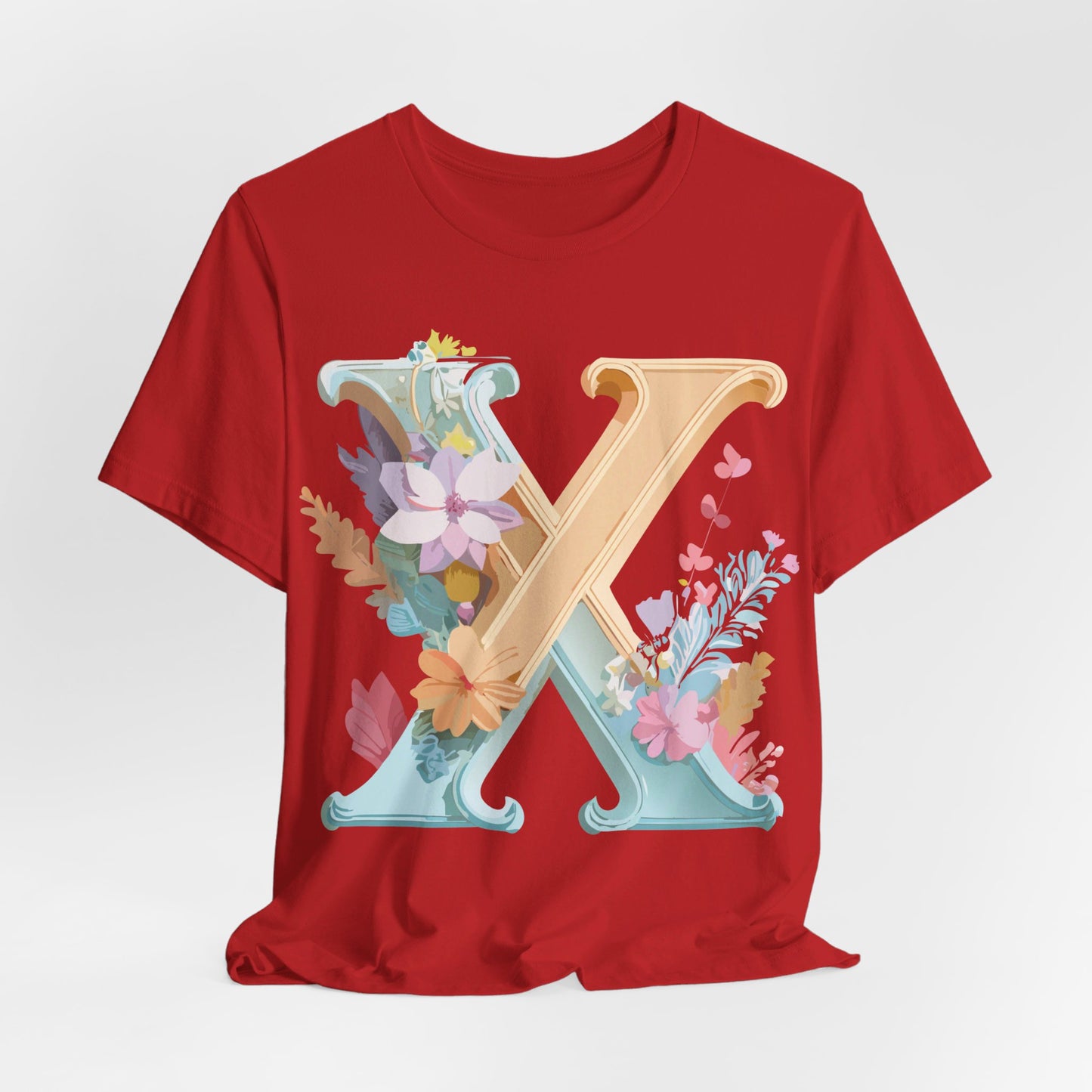 Natural Cotton Tee Shirt - Letters Collection - X Printify